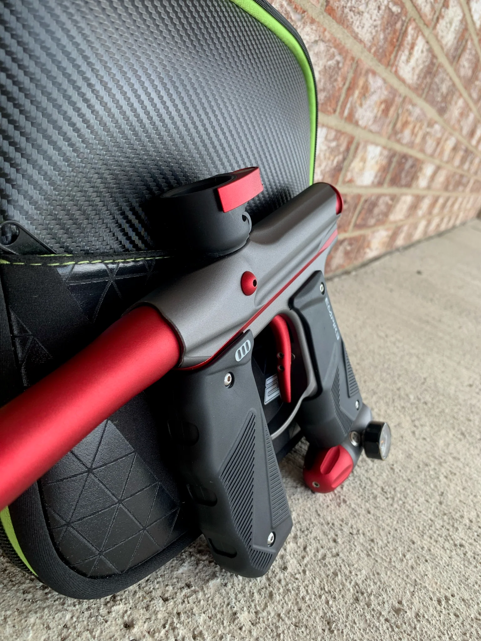 Used Empire Mini GS Paintball Gun - Pewter / Red - Image 4