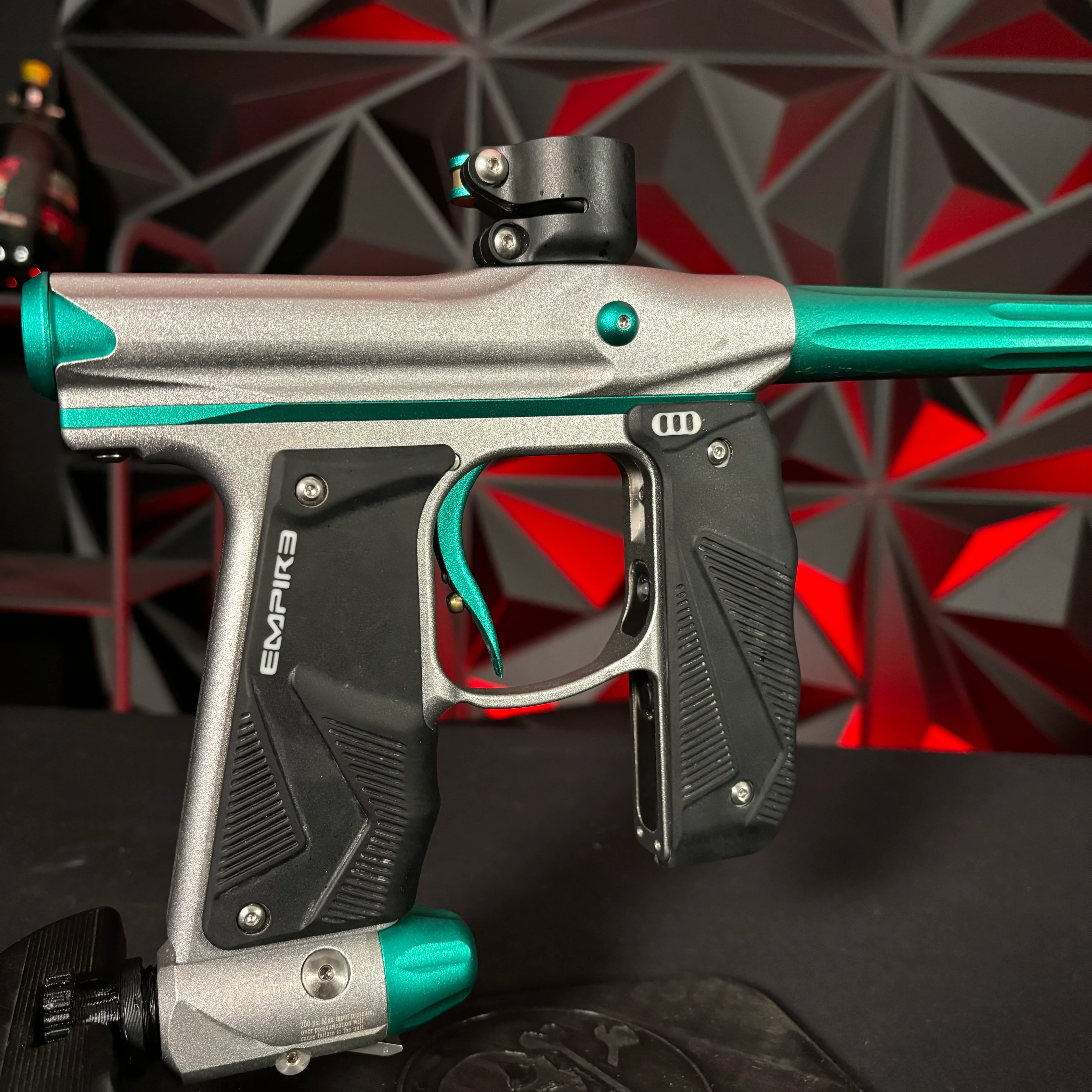 Used Empire Mini GS Paintball Gun- Silver/Aquamarine - Image 2