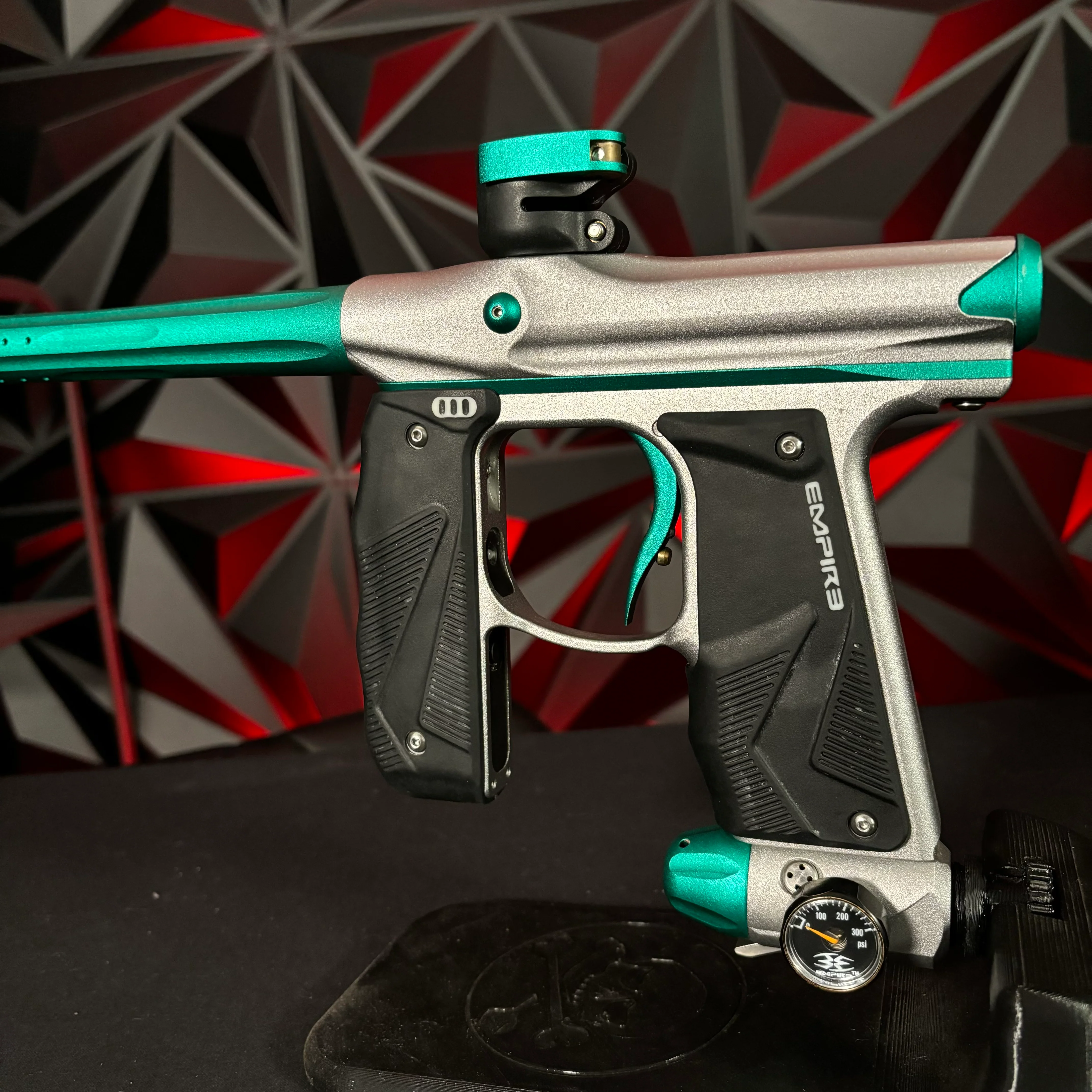 Used Empire Mini GS Paintball Gun- Silver/Aquamarine - Image 3