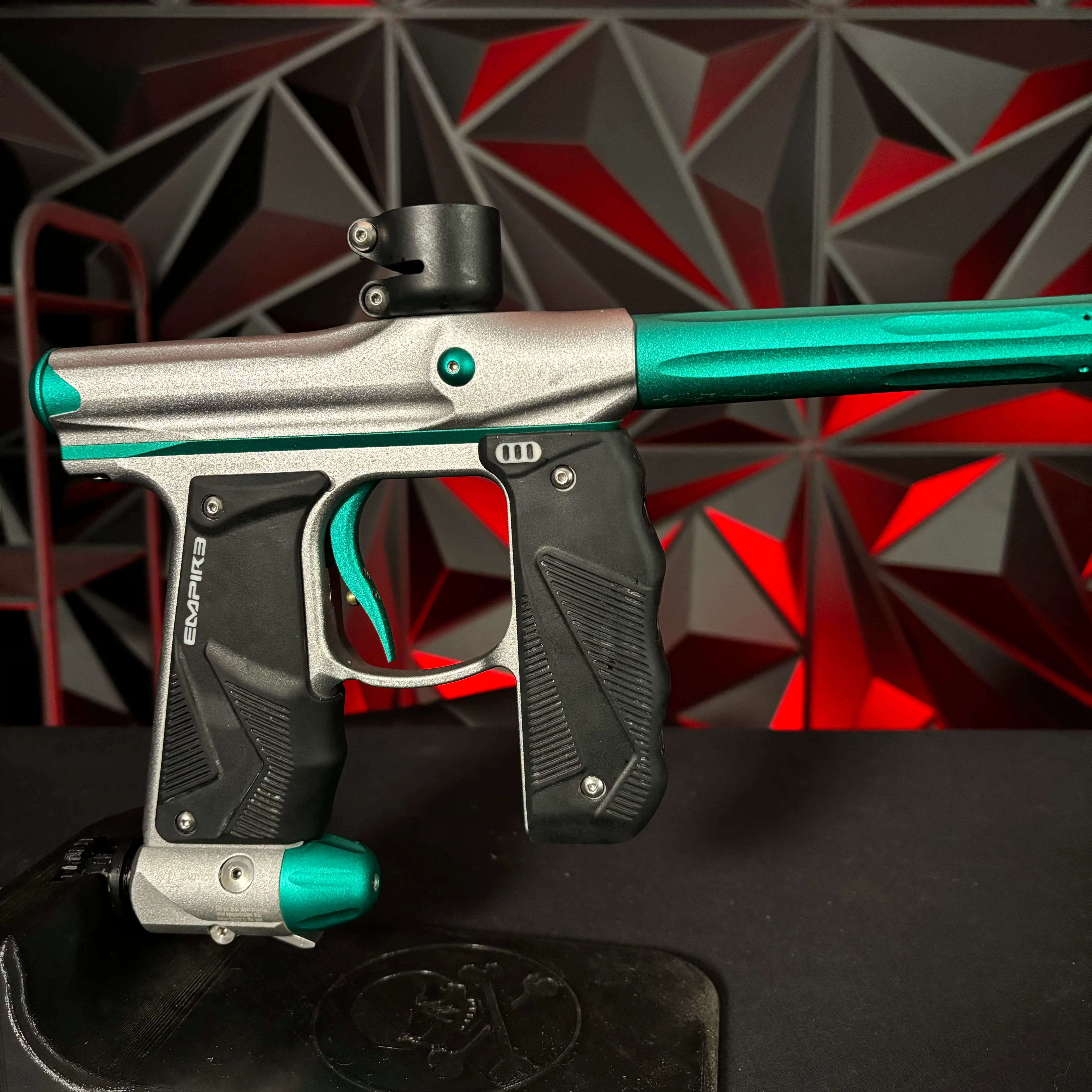 Used Empire Mini GS Paintball Gun- Silver/Aquamarine - Image 4
