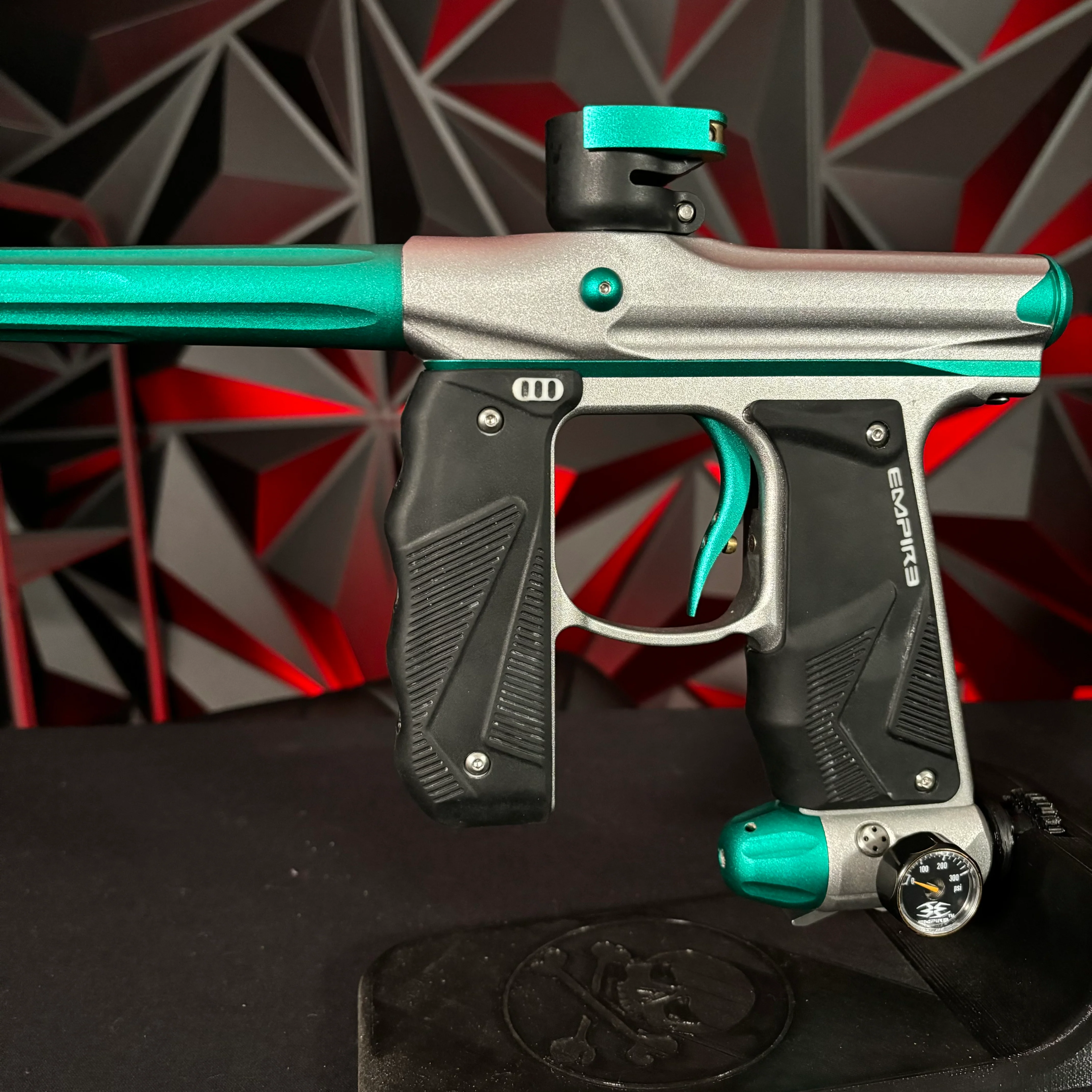 Used Empire Mini GS Paintball Gun- Silver/Aquamarine - Image 5
