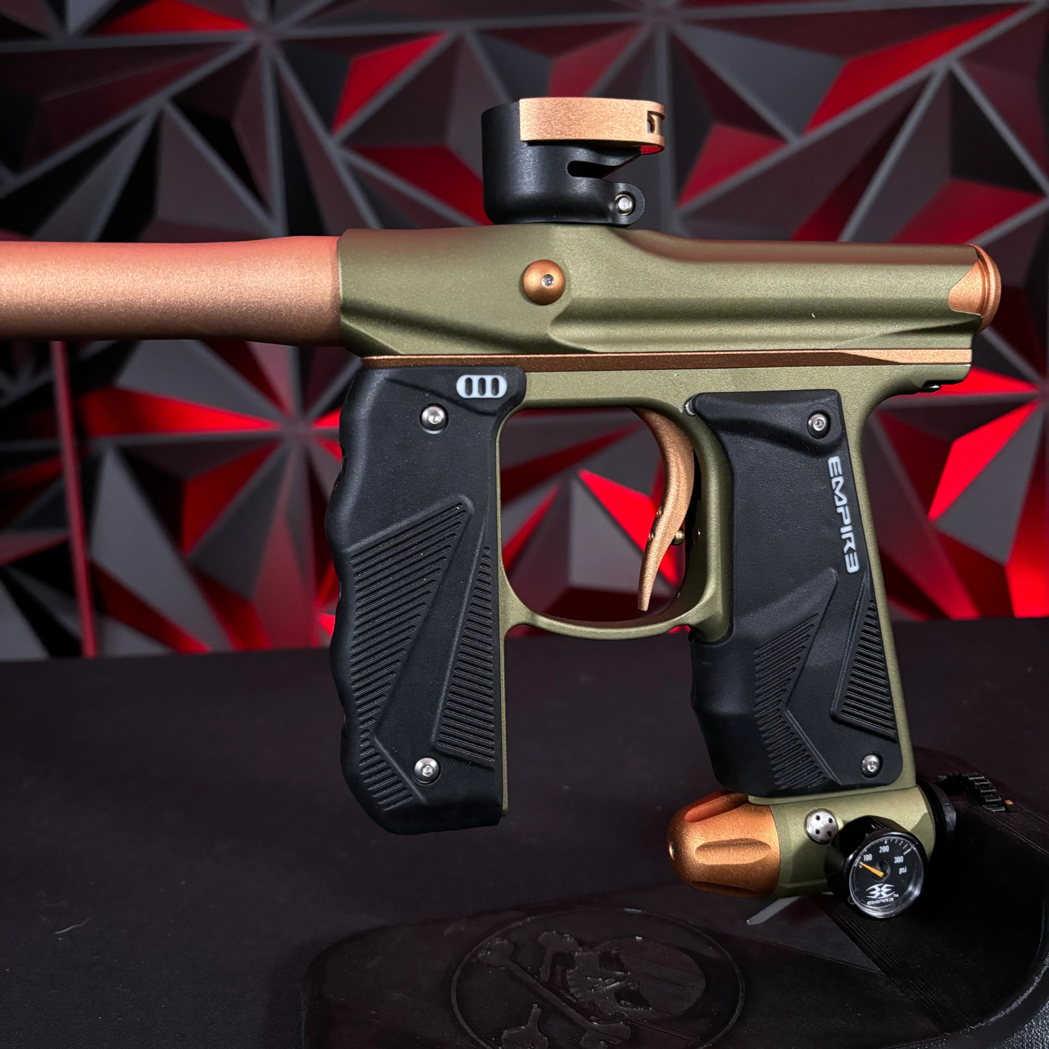 Used Empire Mini GS Paintball Marker - Dust Olive/Orange - Image 5