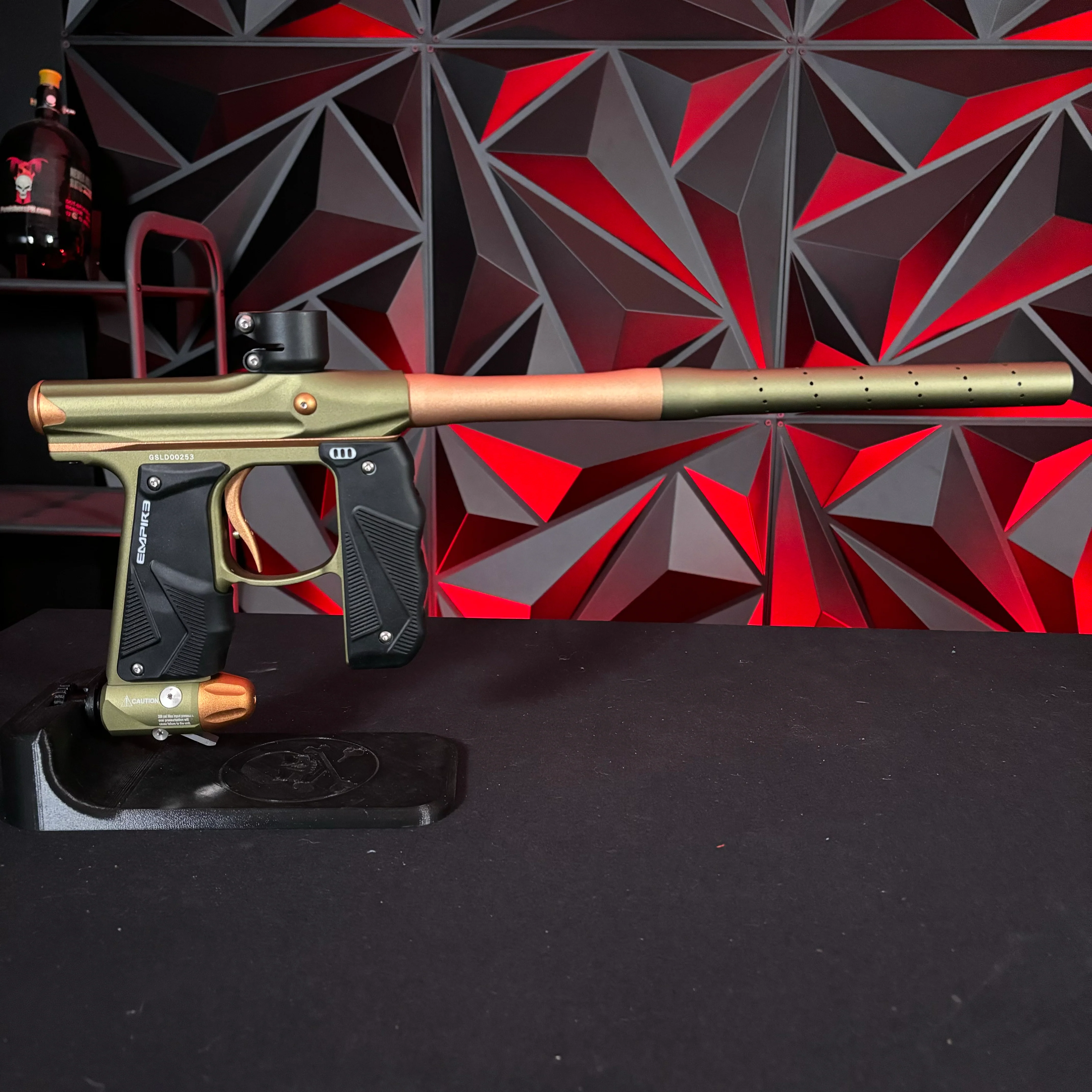 Used Empire Mini GS Paintball Marker - Dust Olive/Orange - Image 6