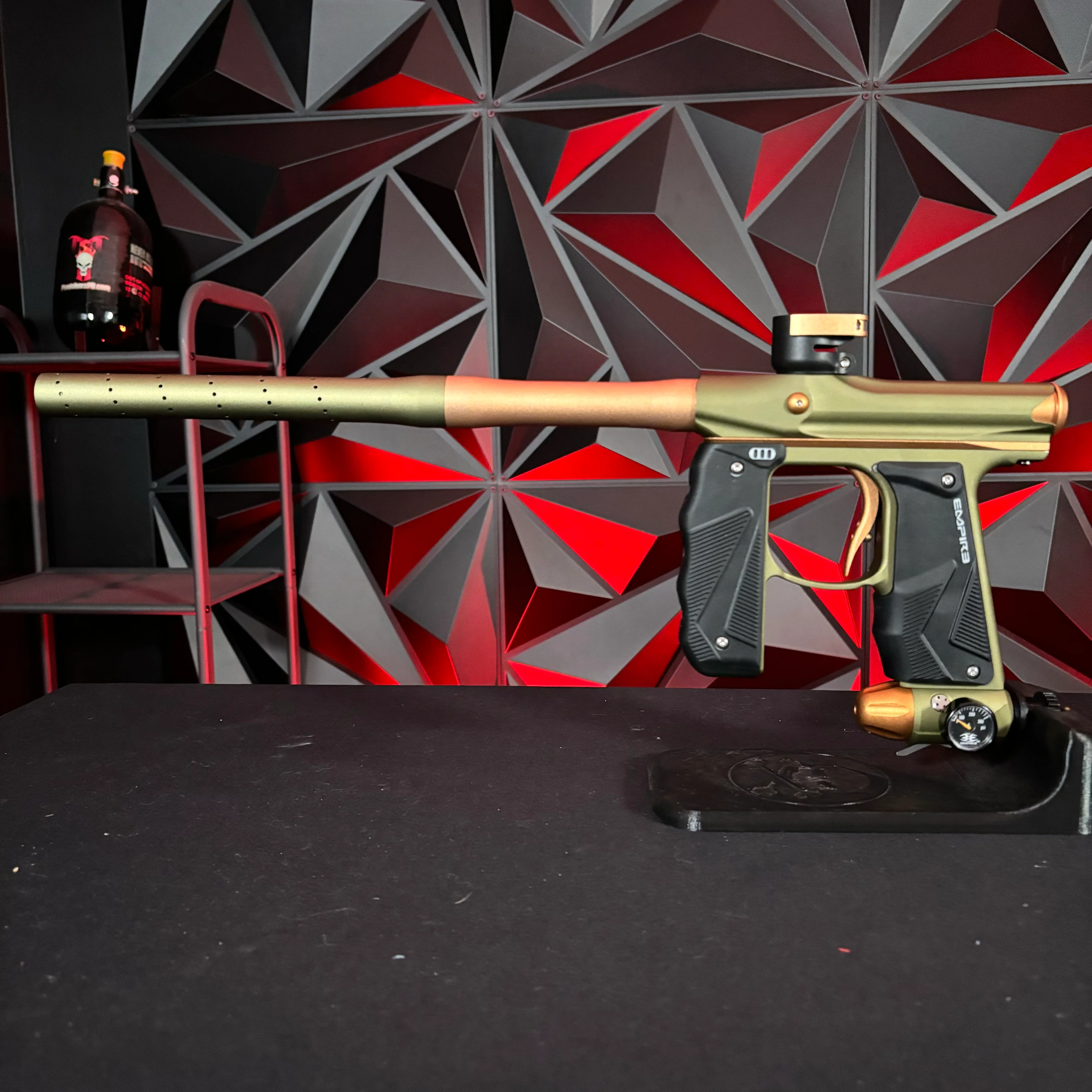 Used Empire Mini GS Paintball Marker - Dust Olive/Orange - Image 7