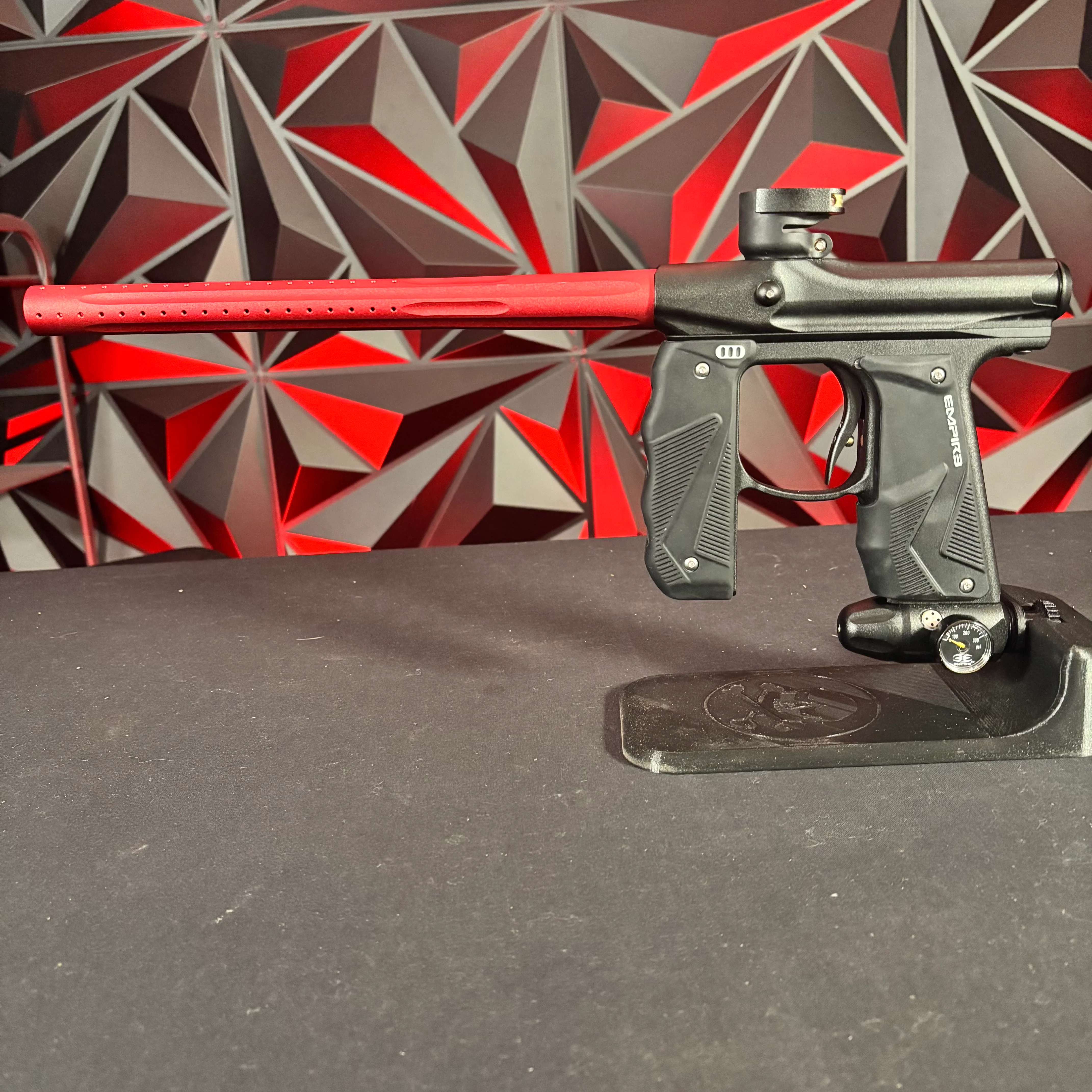 Used Empire Mini GS Paintball Marker - Dust Black /w Red Barrel - Image 7