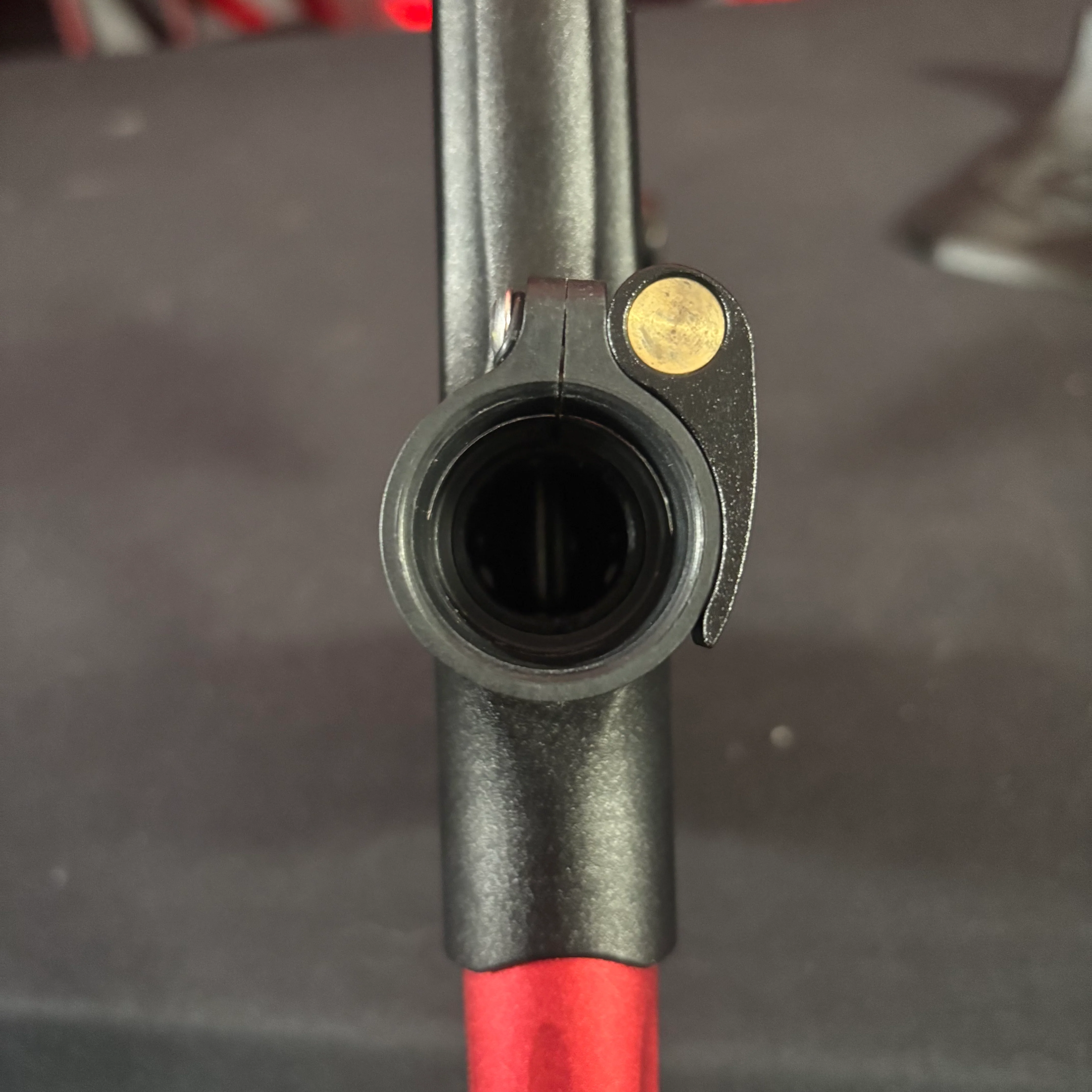 Used Empire Mini GS Paintball Marker - Dust Black /w Red Barrel - Image 9