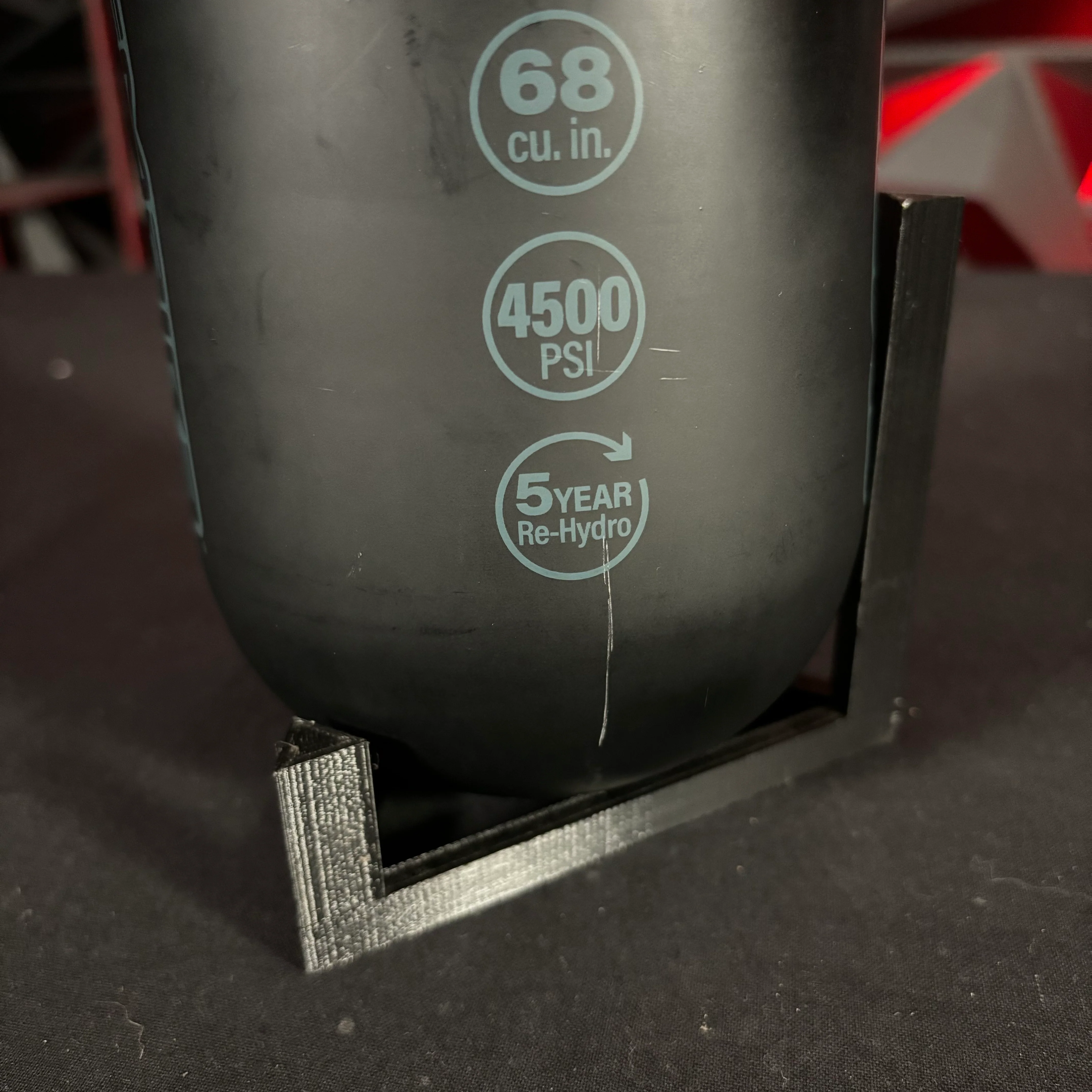 Used Empire Ultra 68/4500 Paintball Tank - Black Matte w/Grey - Image 3