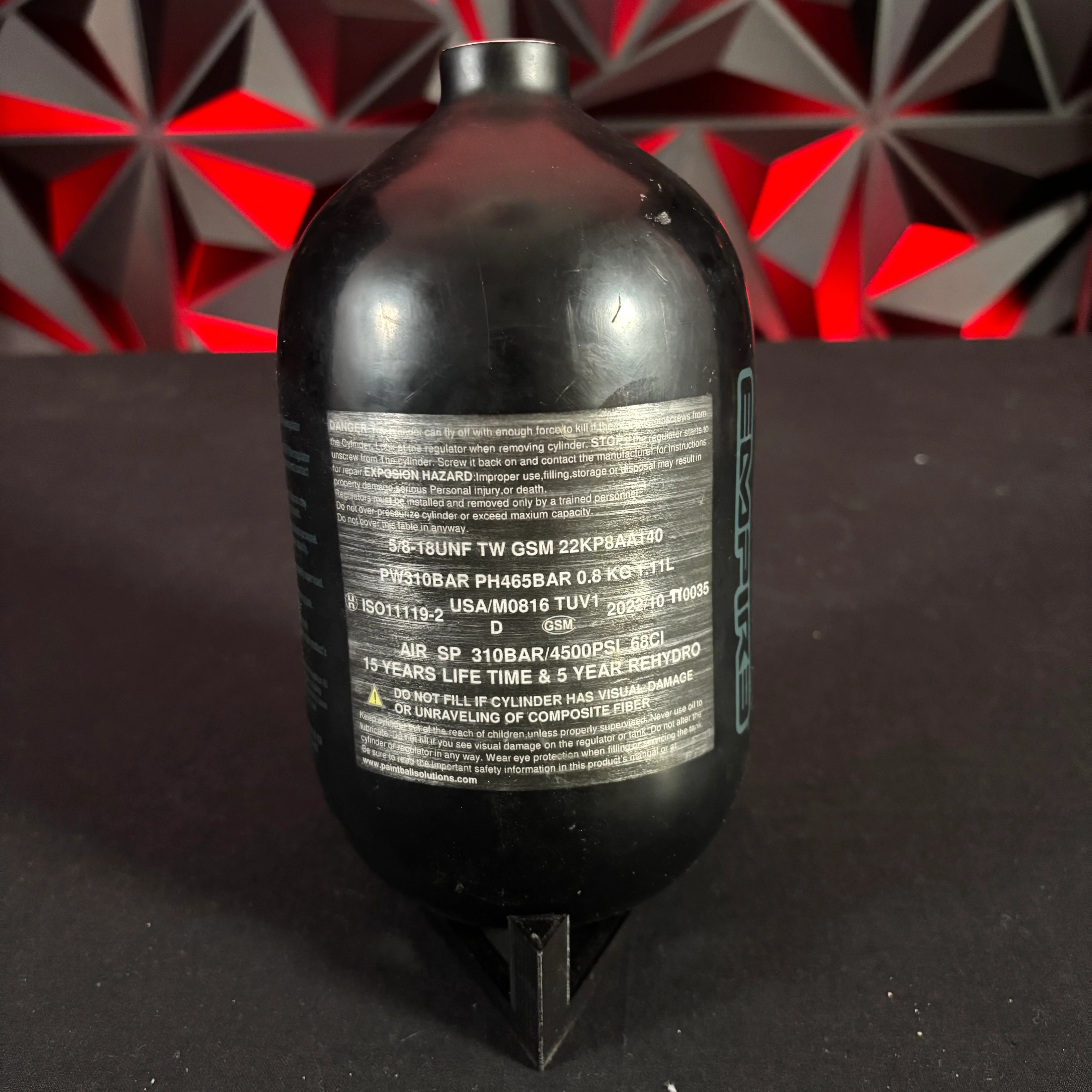 Used Empire Ultra 68/4500 Paintball Tank **Bottle Only** - Image 2