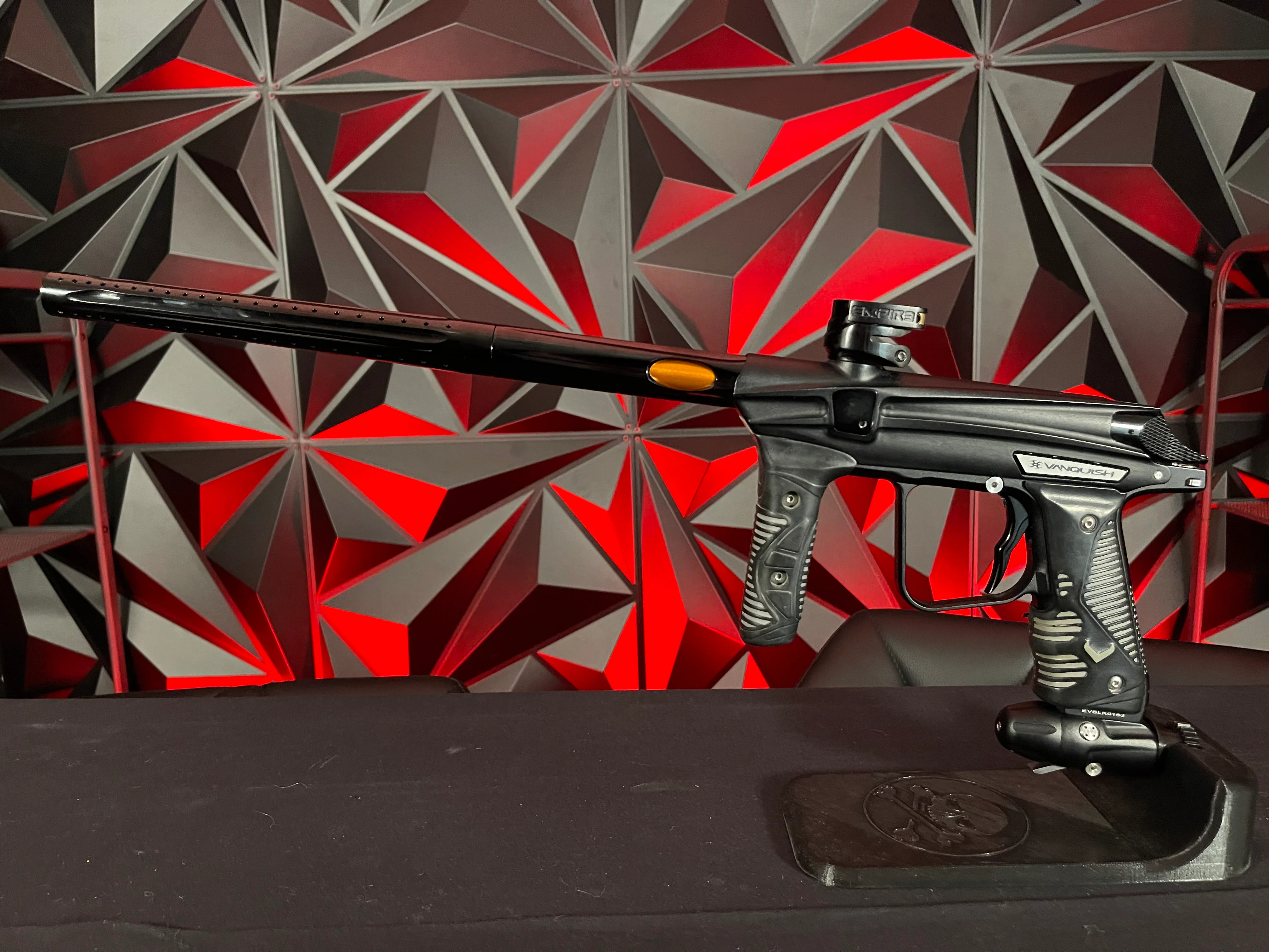 Used Empire Vanquish 1.5 Paintball Gun - Black w/ V16 Bolt & Freak Barrel System - Image 6