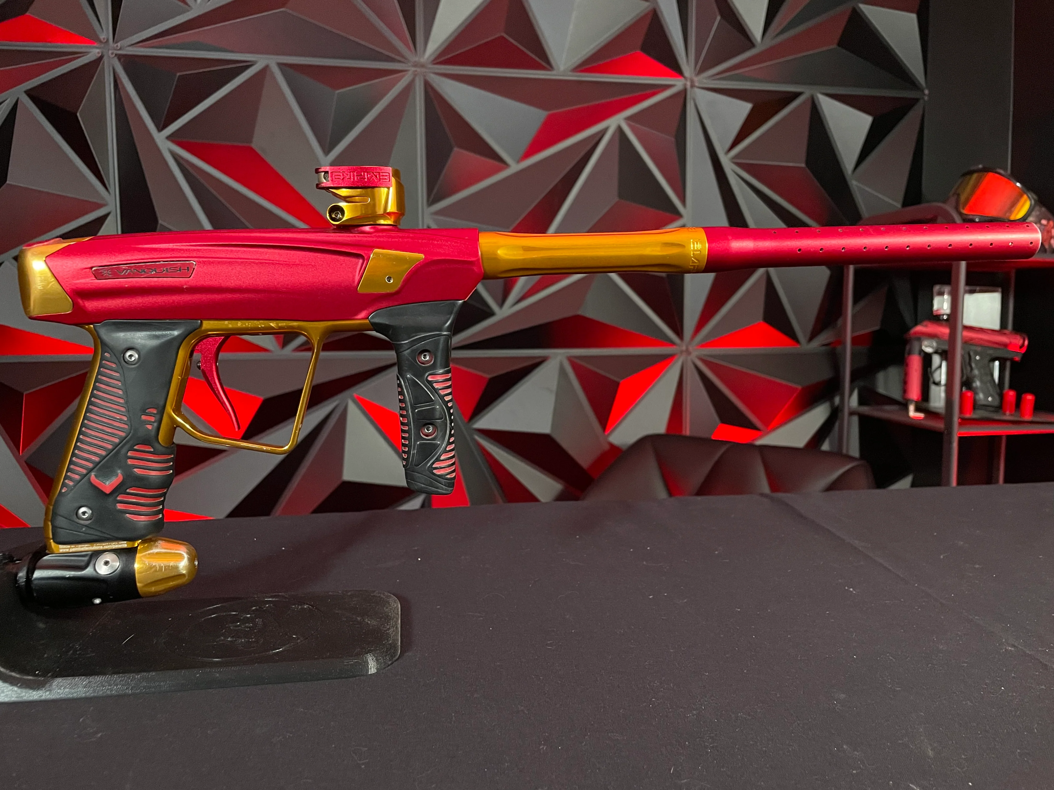 Used Empire Vanquish GT Paintball Gun - Red/Gold - Image 5