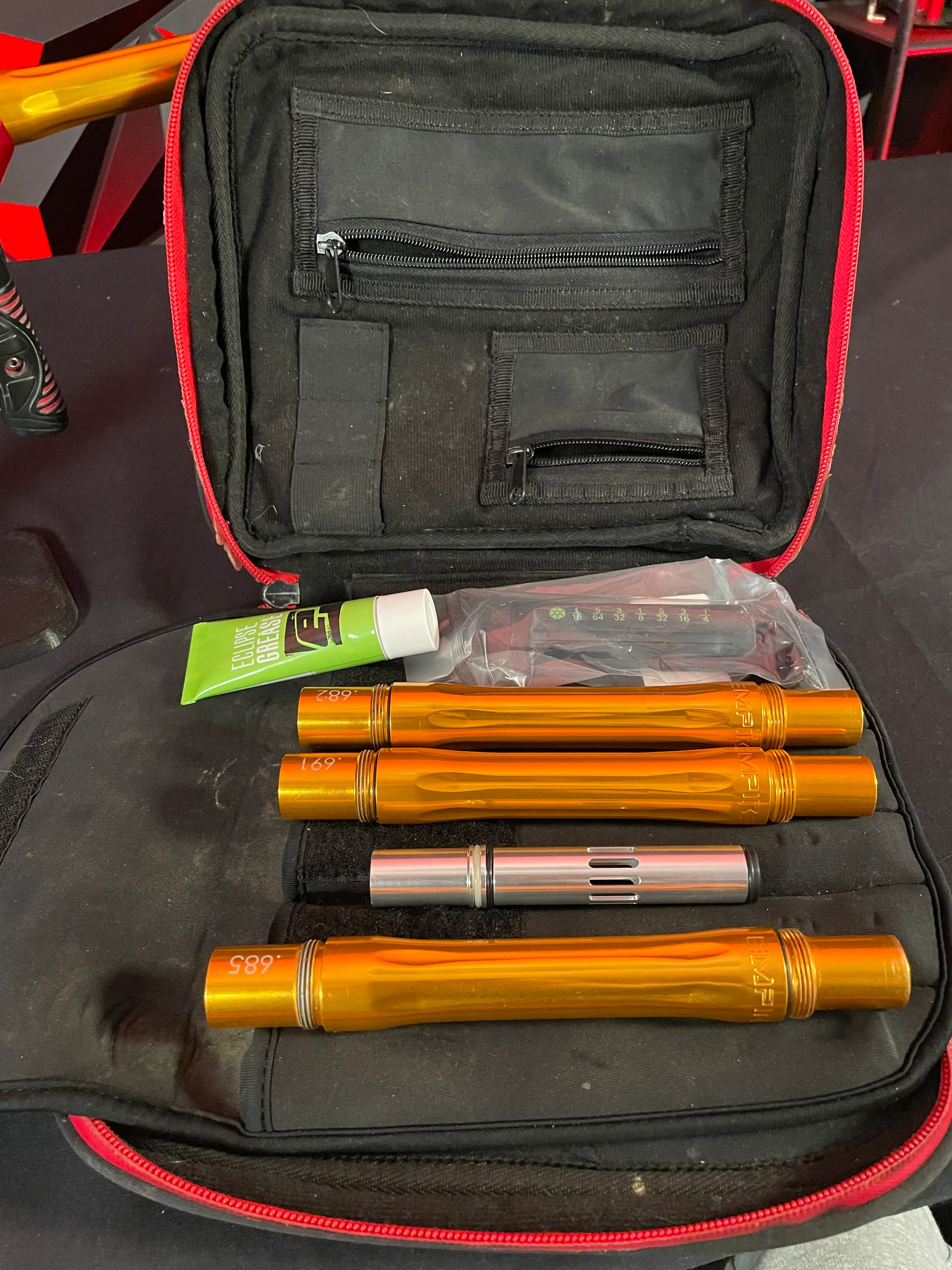 Used Empire Vanquish GT Paintball Gun - Red/Gold - Image 8