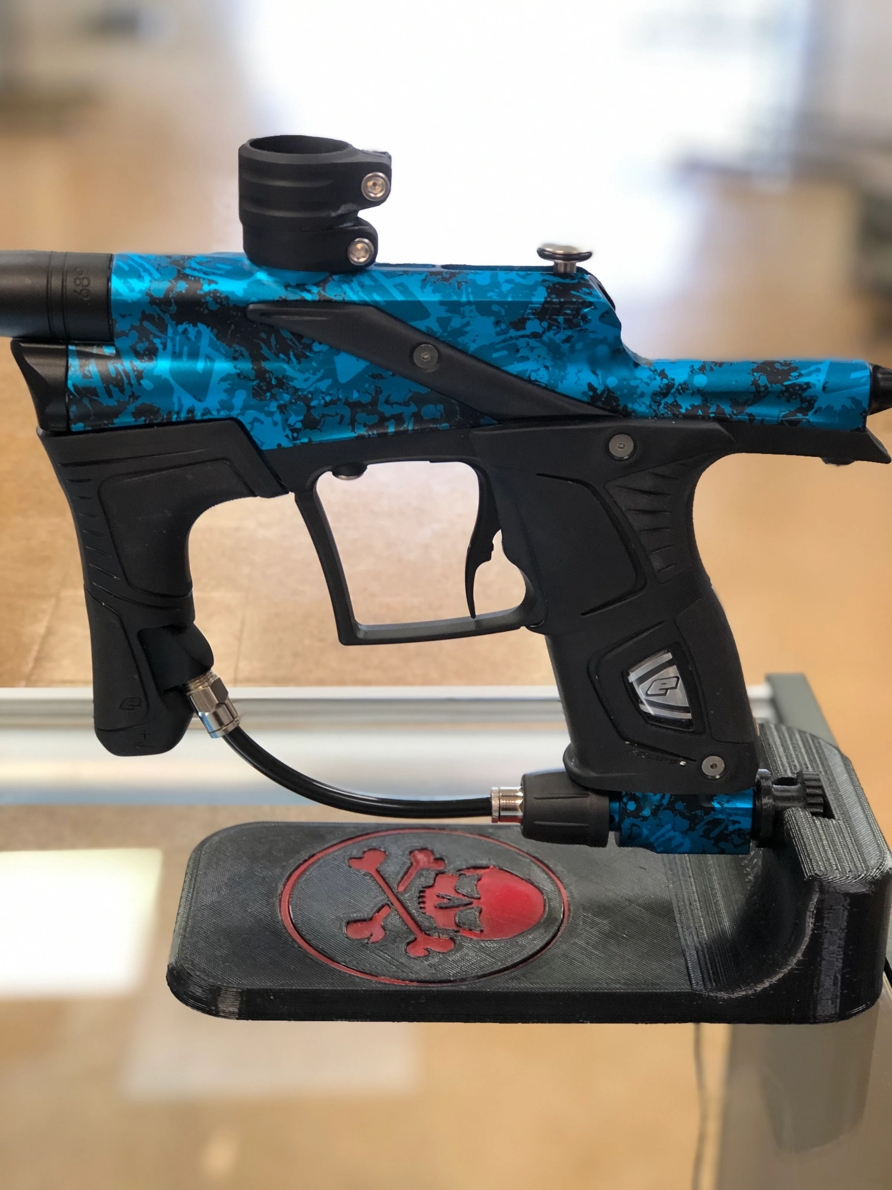 Used Etek 5 w/ OLED Board - Splat Blue - Image 2