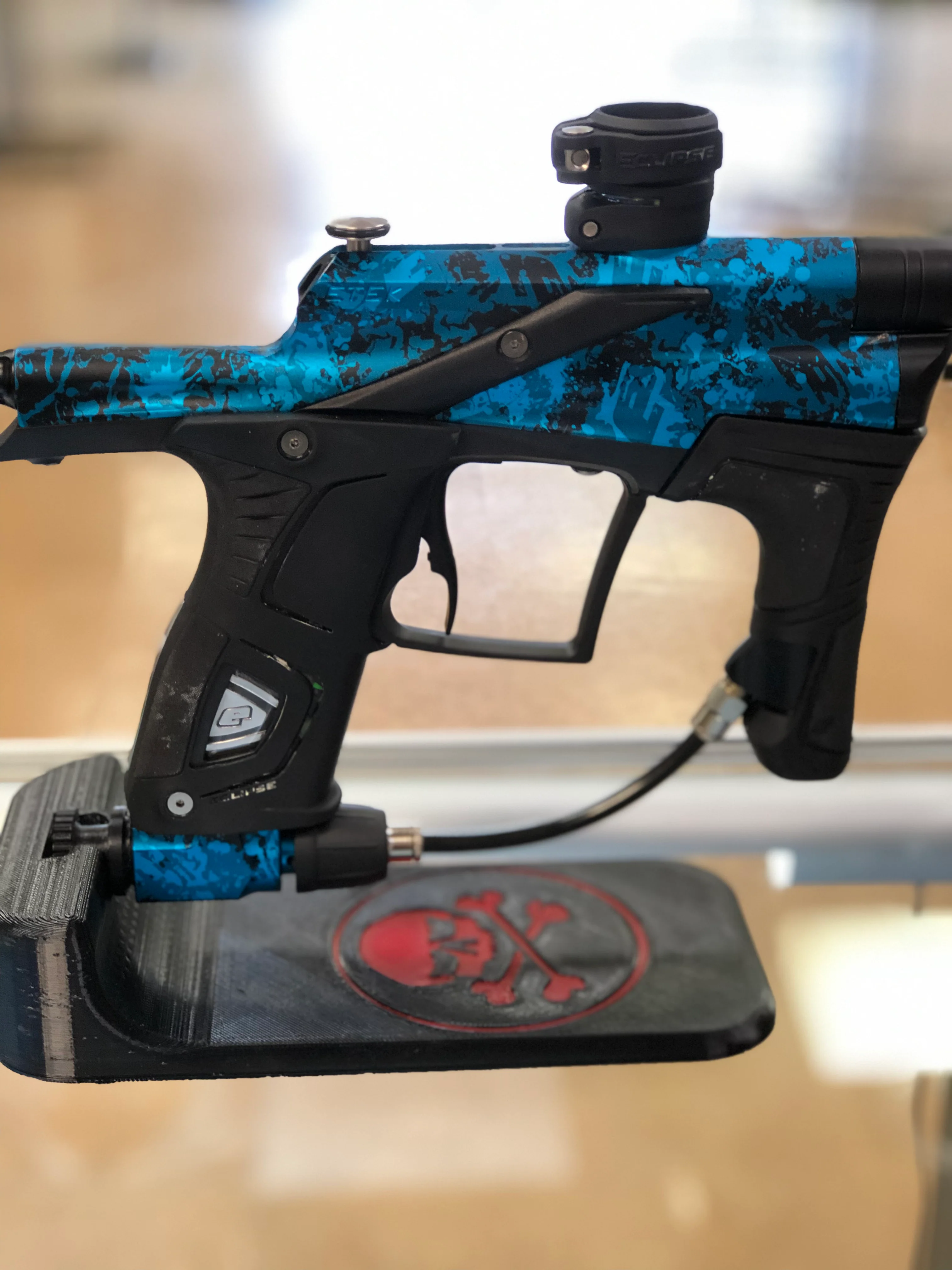 Used Etek 5 w/ OLED Board - Splat Blue - Image 3
