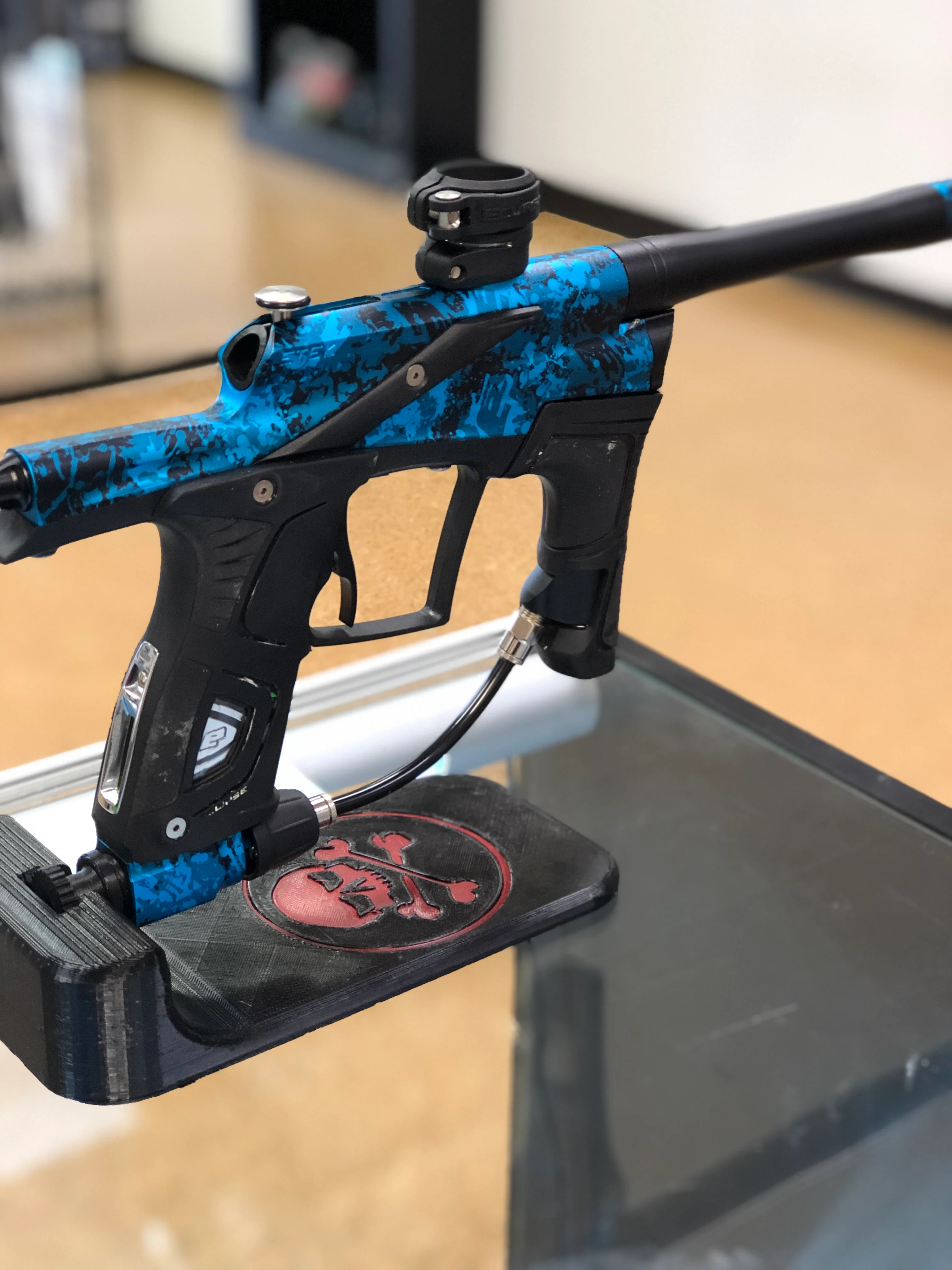 Used Etek 5 w/ OLED Board - Splat Blue - Image 4
