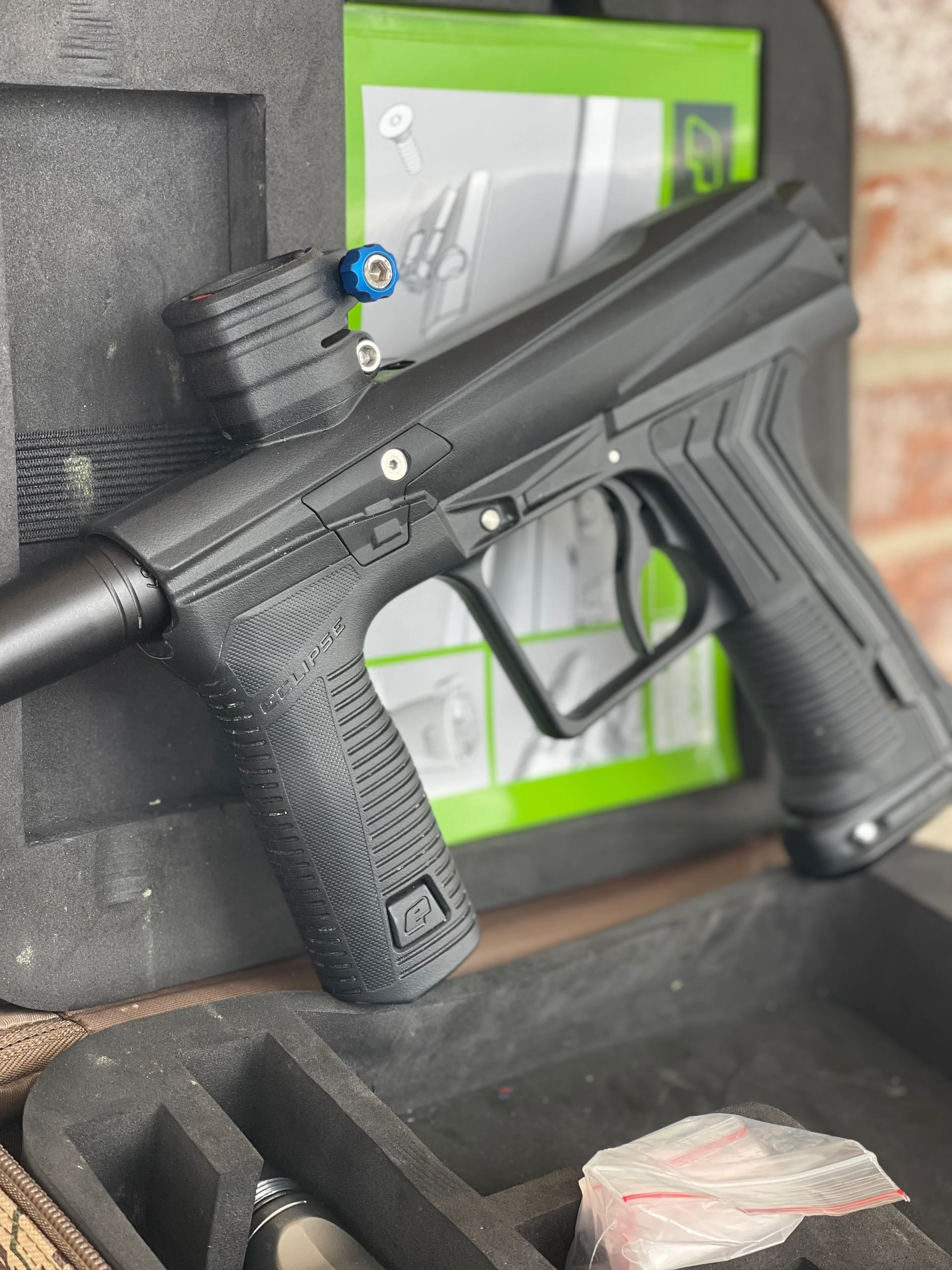 Used Etha 2 Paintball Marker - Black w/ 2 barrel backs and Exalt Feedneck Screw - Image 4