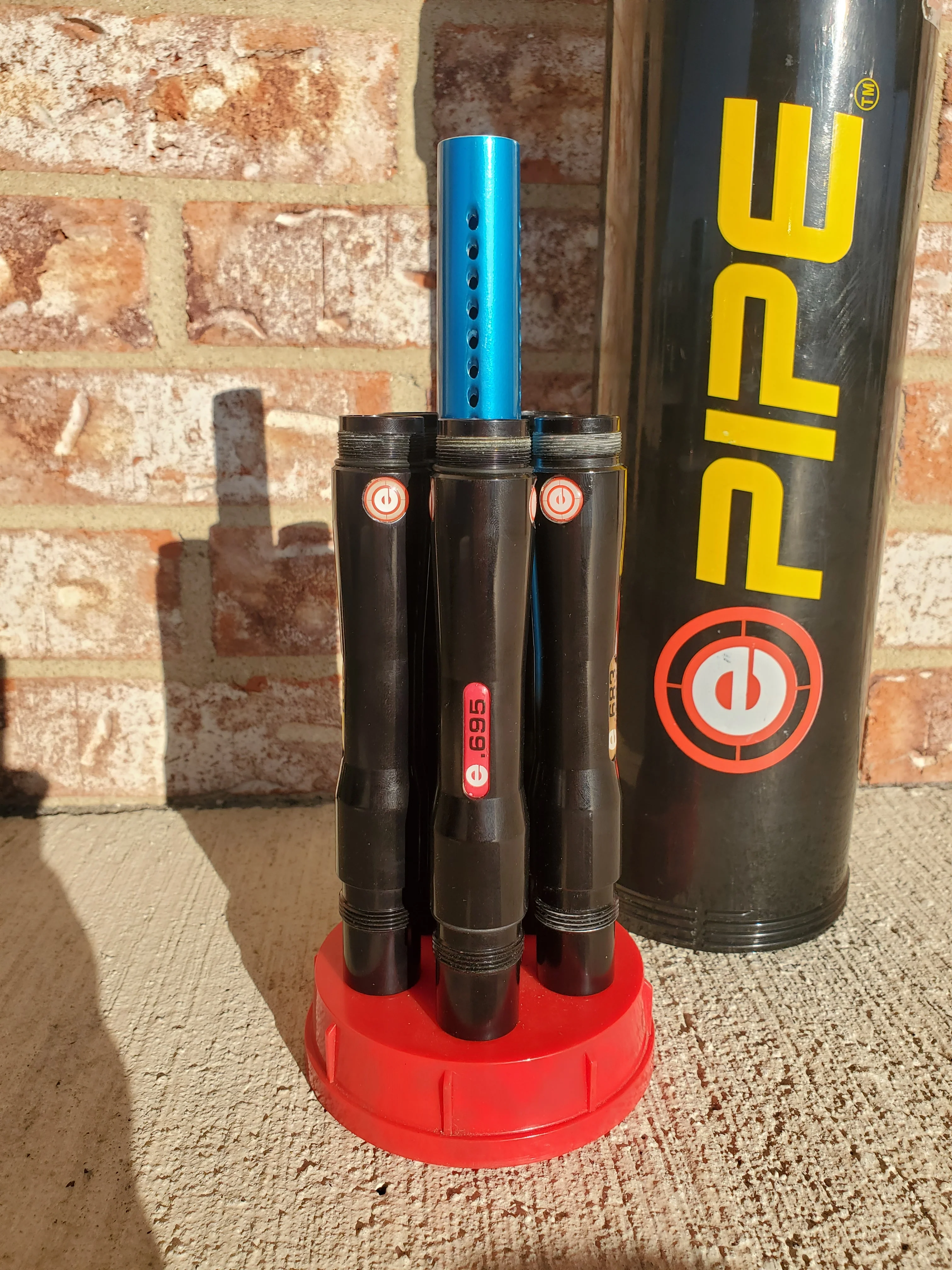 Used Evil Pipe Barrel Kit - Blue Fade - Autococker Thread - Image 2