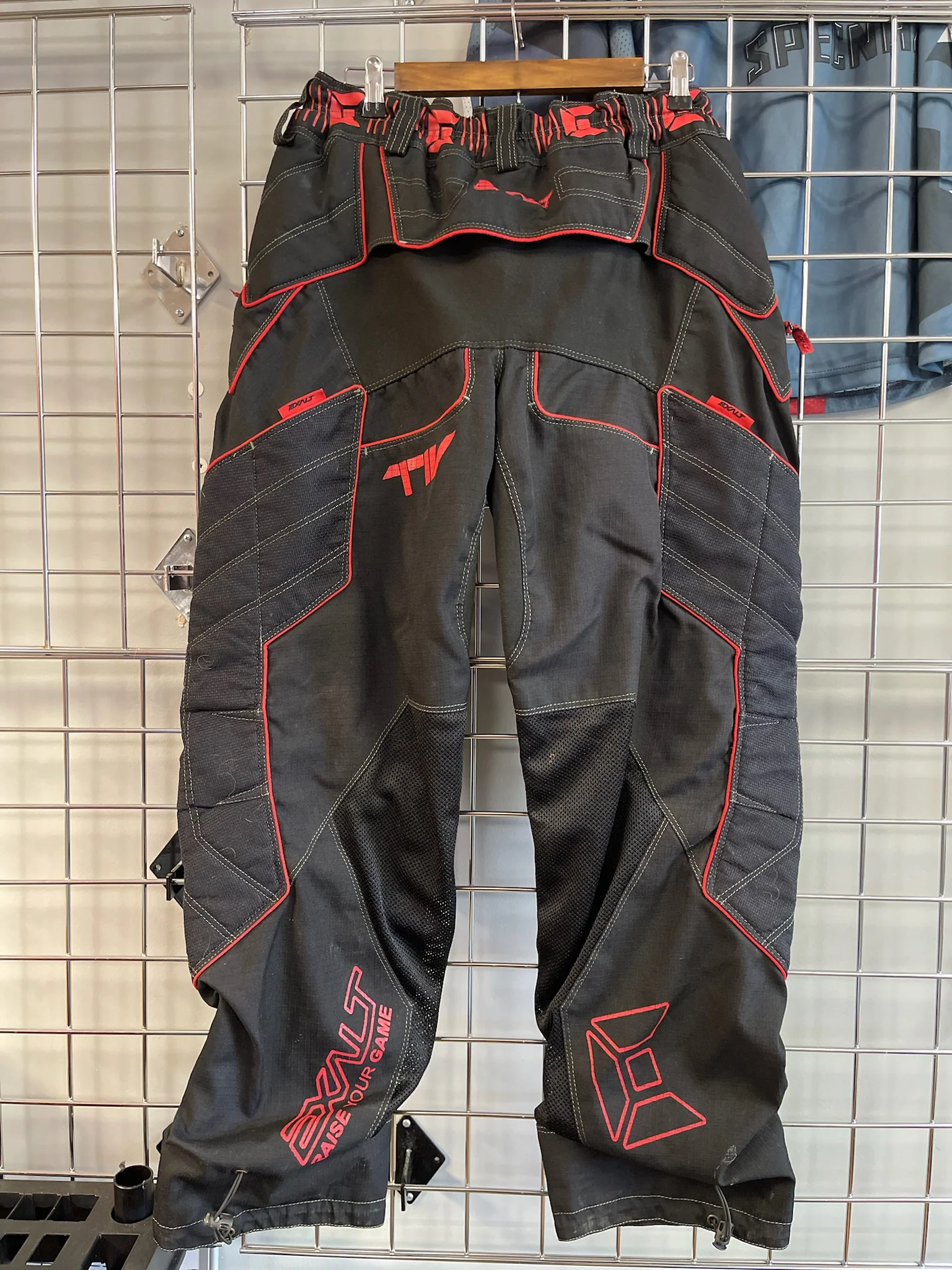Used Exalt T4 Paintball Pants - Black/Red - Large - Image 2