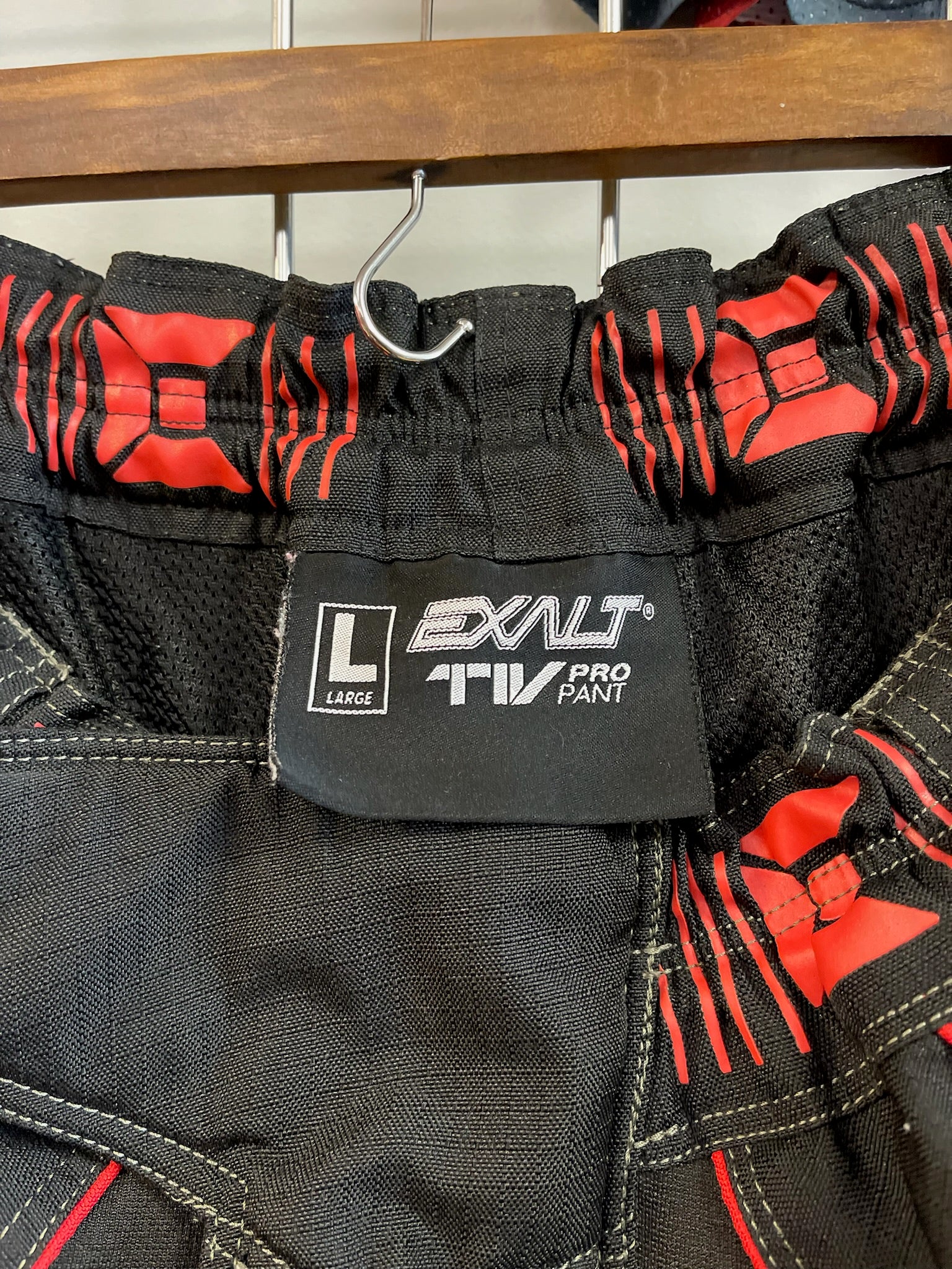 Used Exalt T4 Paintball Pants - Black/Red - Large - Image 3
