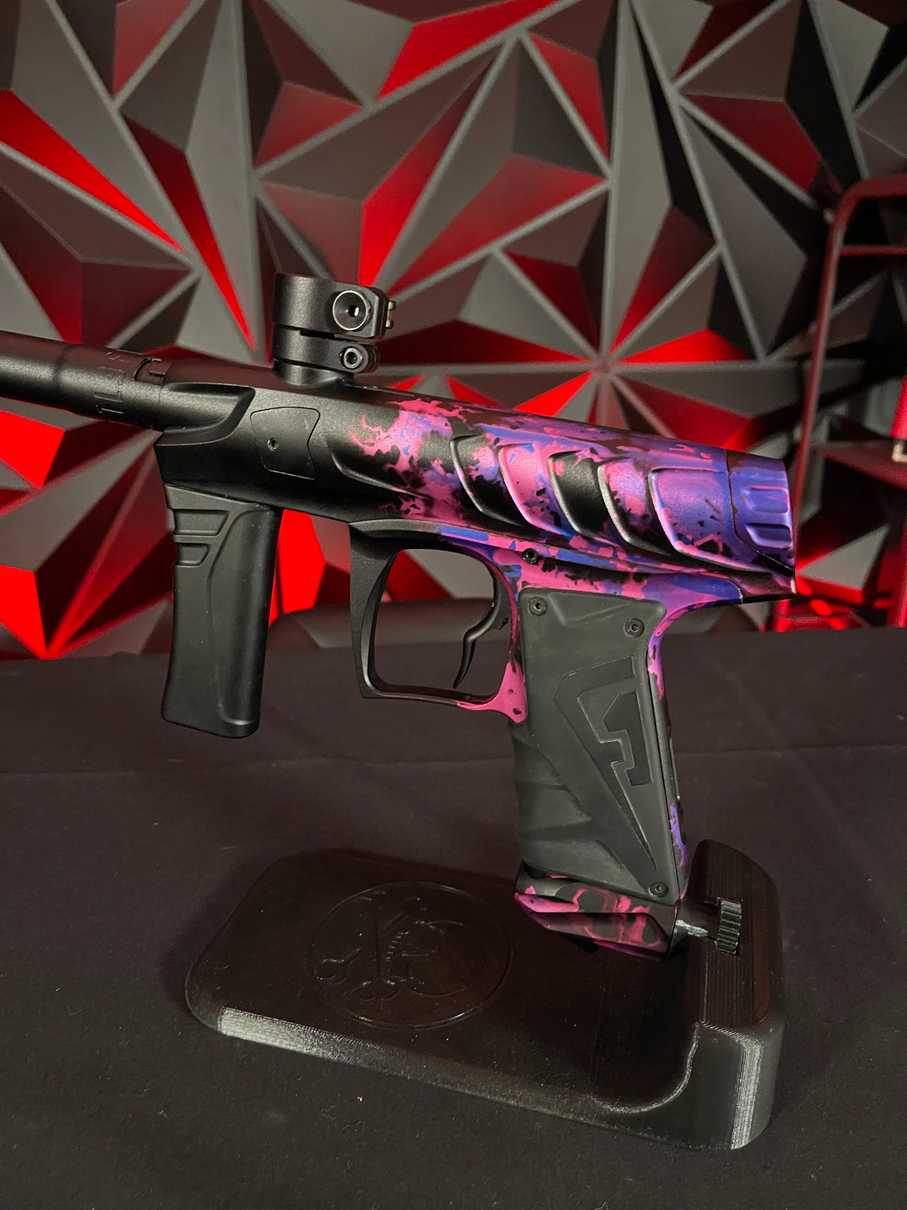 Used Field One Force Paintball Gun - Acid Wash Pink w/ Deuce Trigger & 3 Inserts - Image 2
