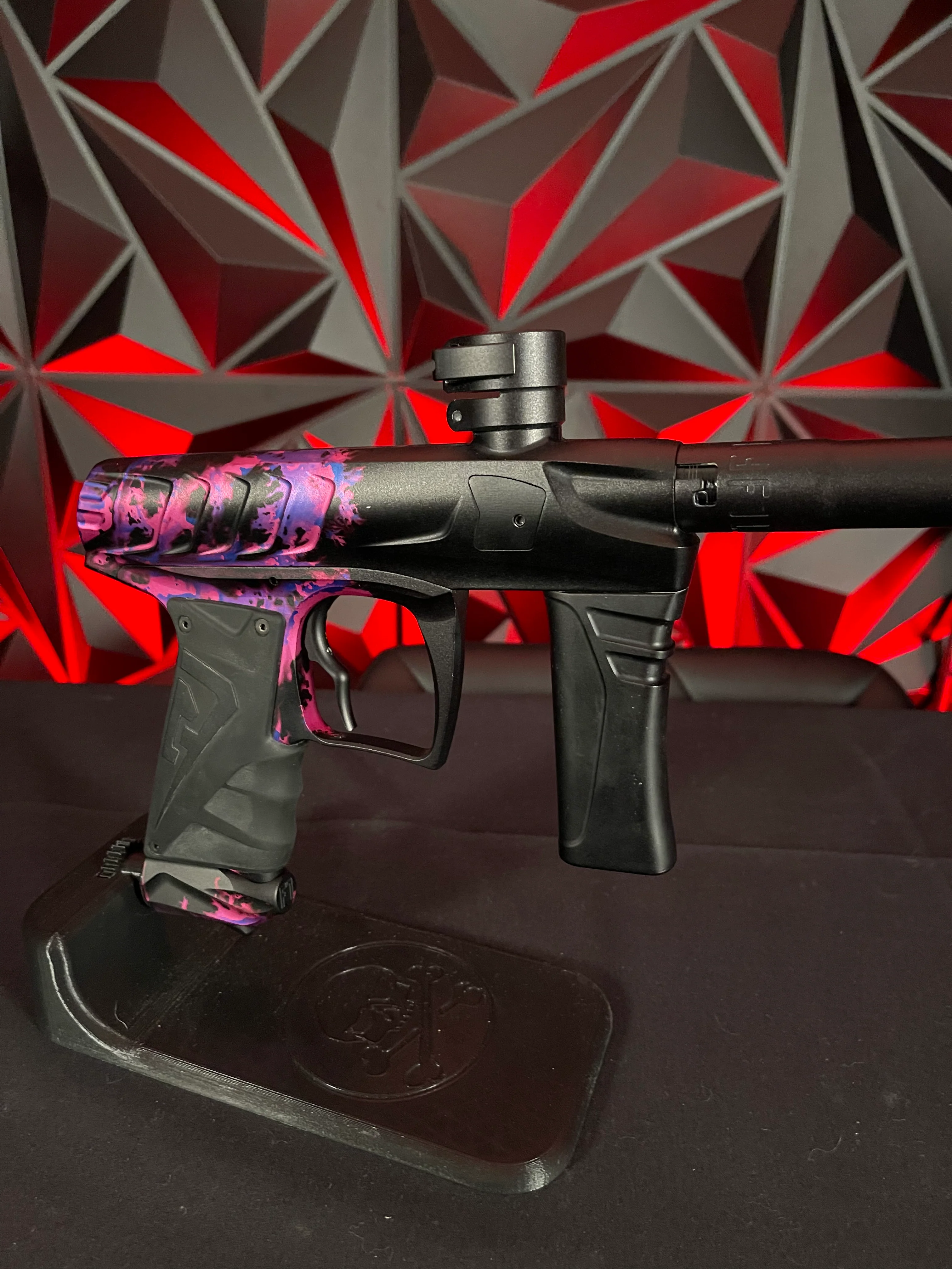 Used Field One Force Paintball Gun - Acid Wash Pink w/ Deuce Trigger & 3 Inserts - Image 3