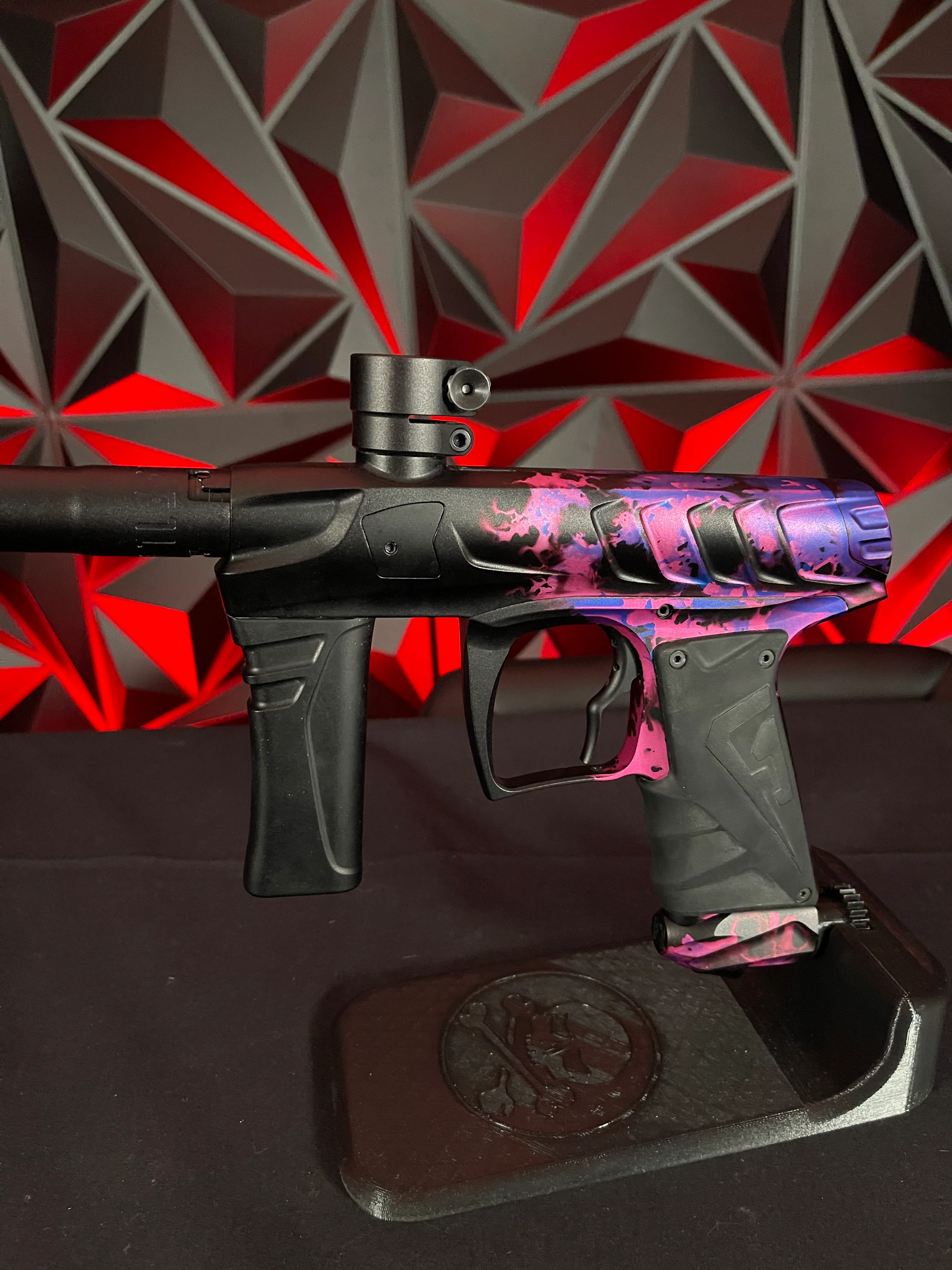 Used Field One Force Paintball Gun - Acid Wash Pink w/ Deuce Trigger & 3 Inserts - Image 4