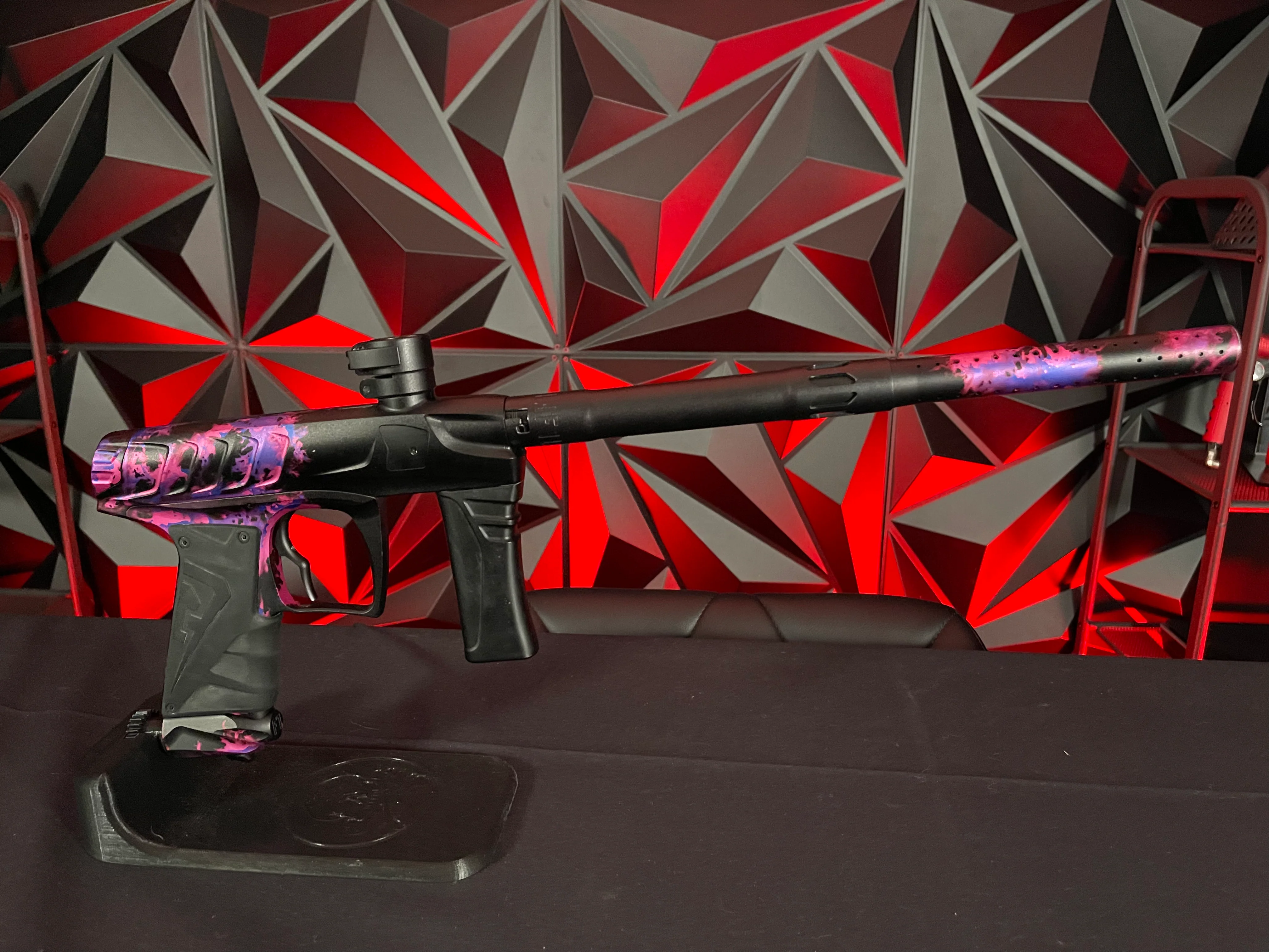 Used Field One Force Paintball Gun - Acid Wash Pink w/ Deuce Trigger & 3 Inserts - Image 5