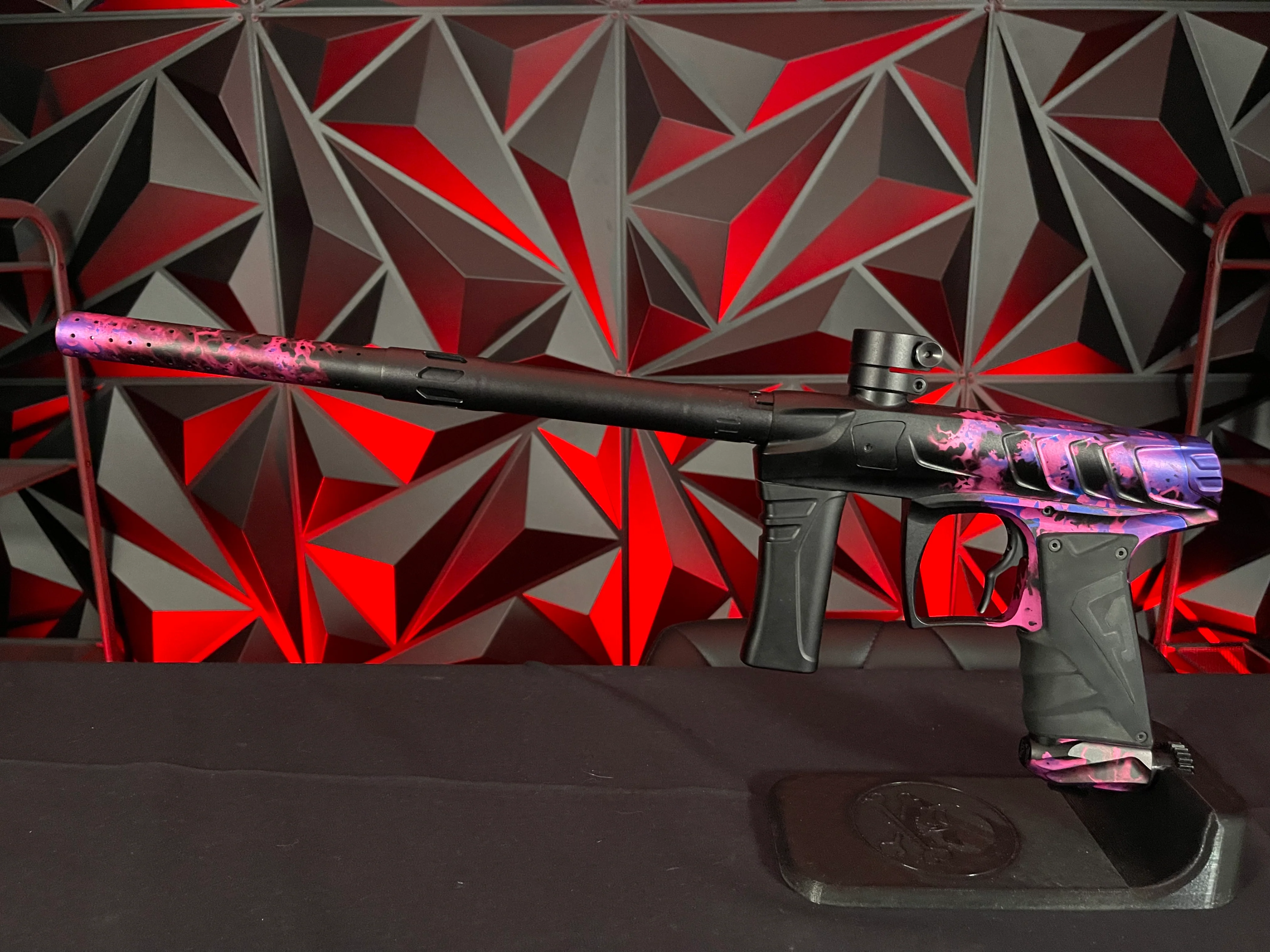 Used Field One Force Paintball Gun - Acid Wash Pink w/ Deuce Trigger & 3 Inserts - Image 6