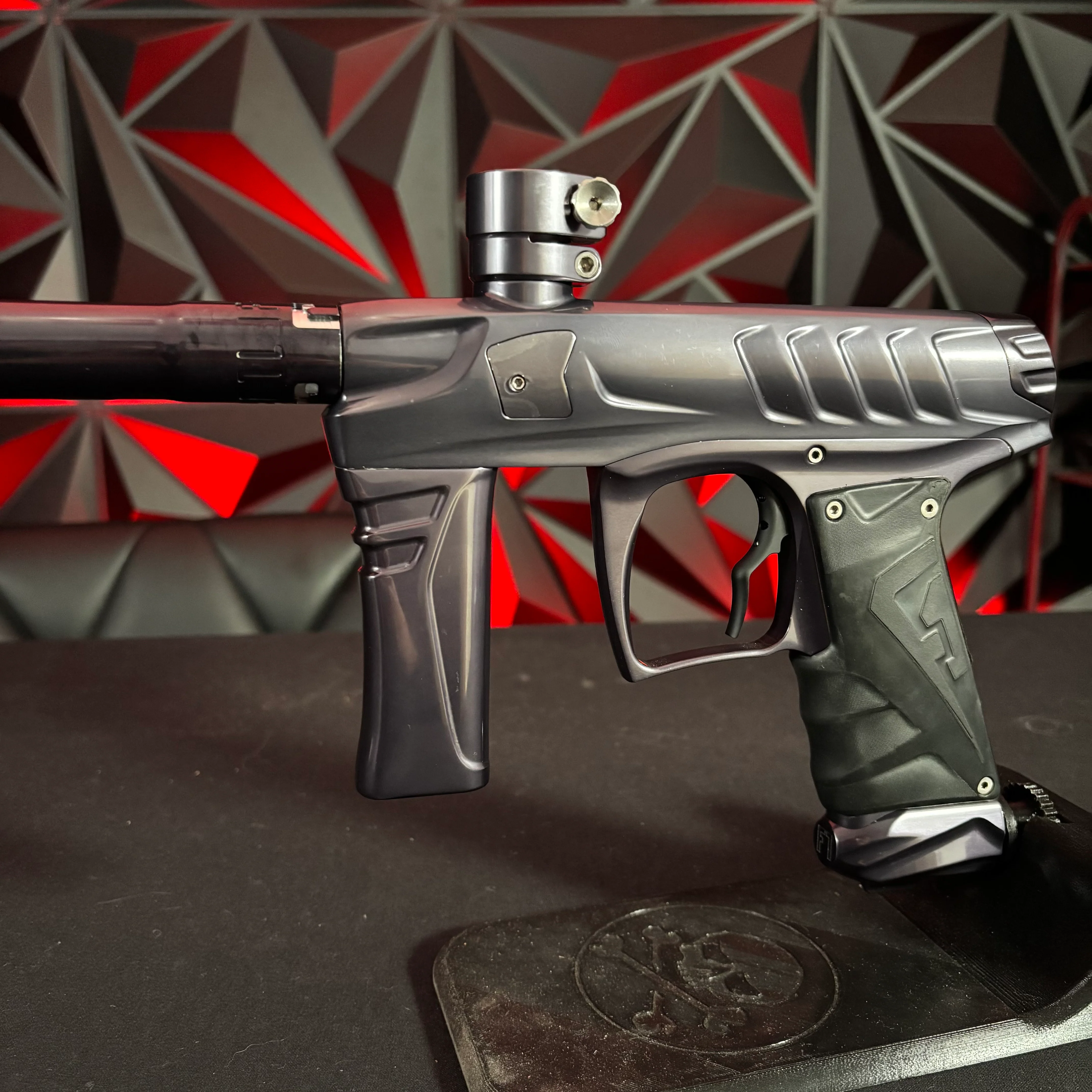 Used Field One Force Paintball Gun - Polished Pewter - Image 5