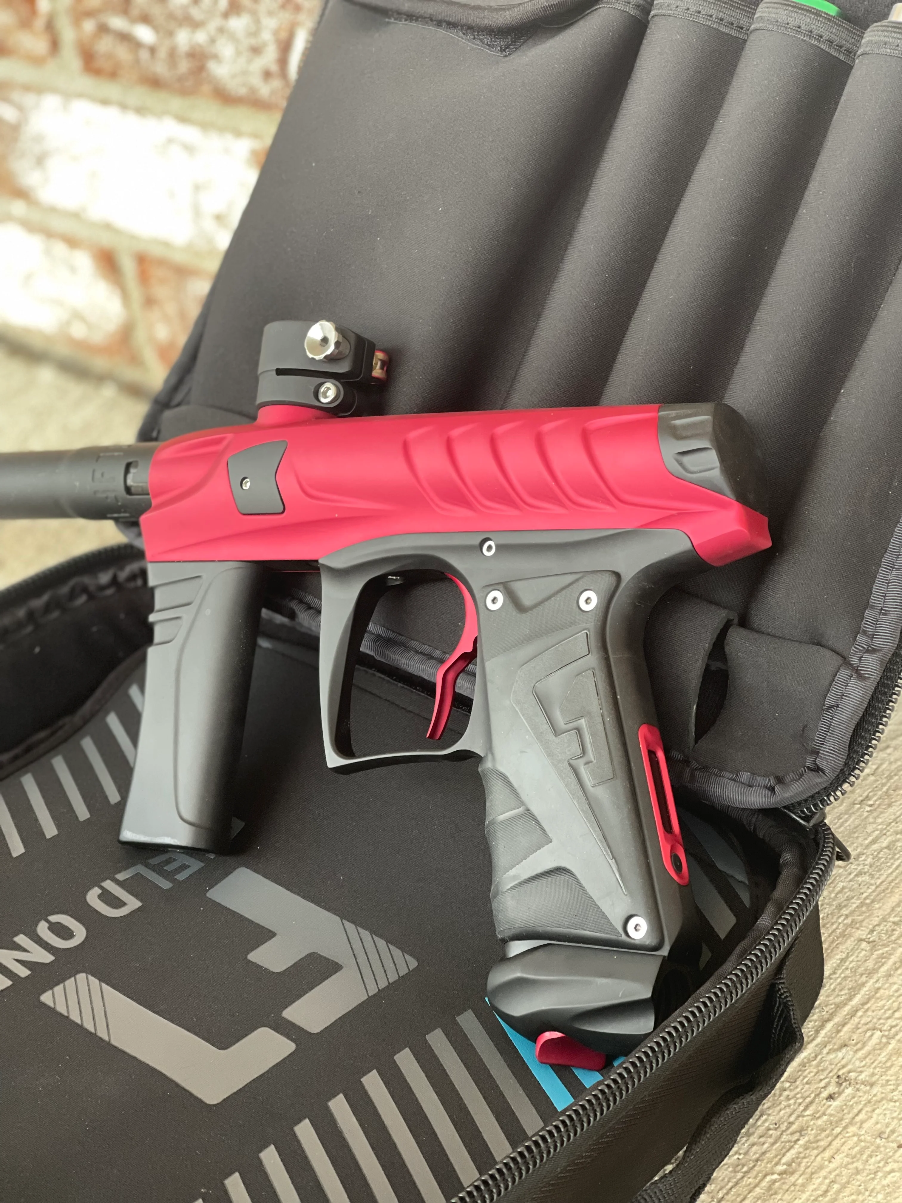 Used Field One Force Paintball Gun - Dust Red/Black - Image 2