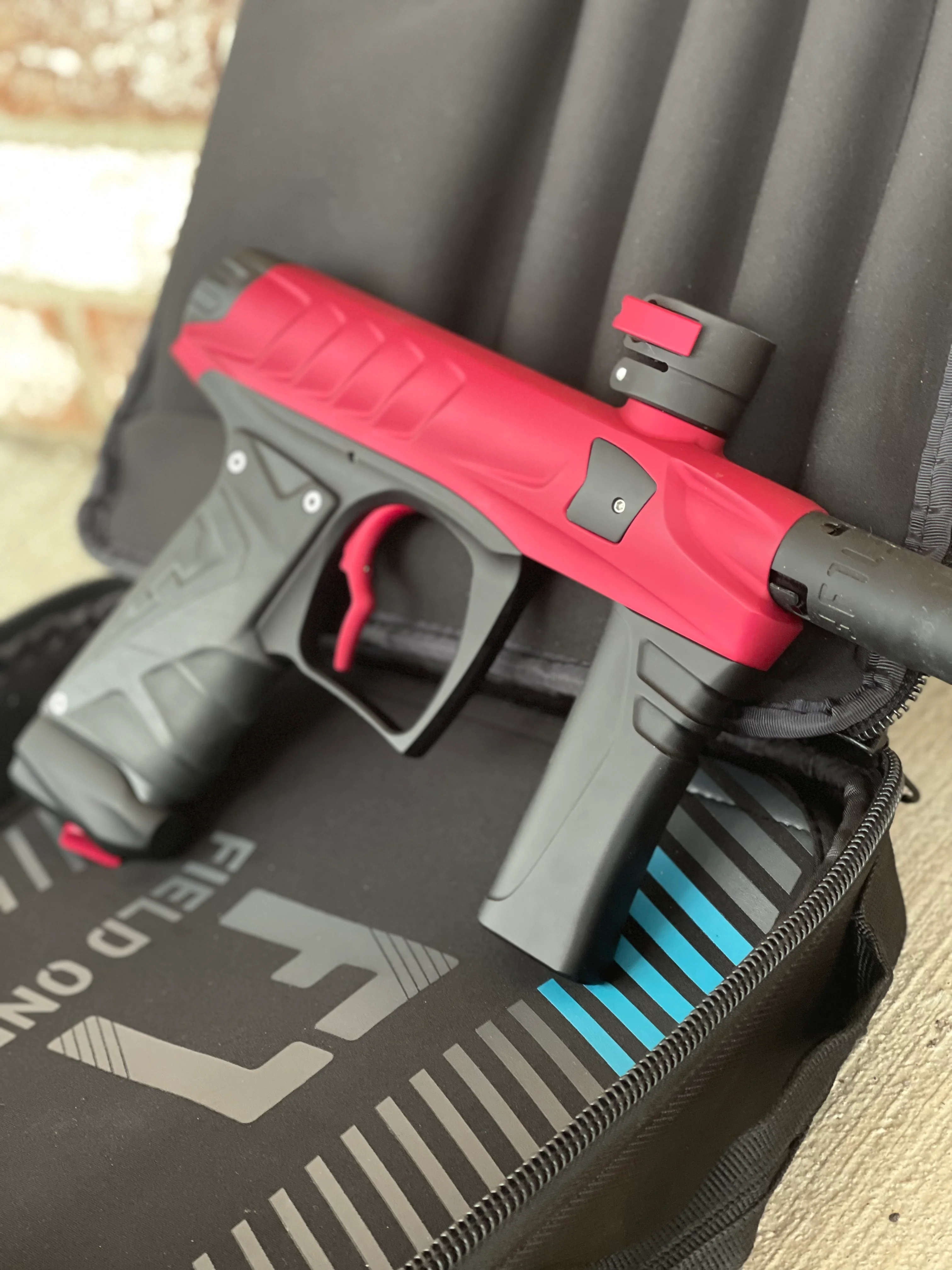 Used Field One Force Paintball Gun - Dust Red/Black - Image 3