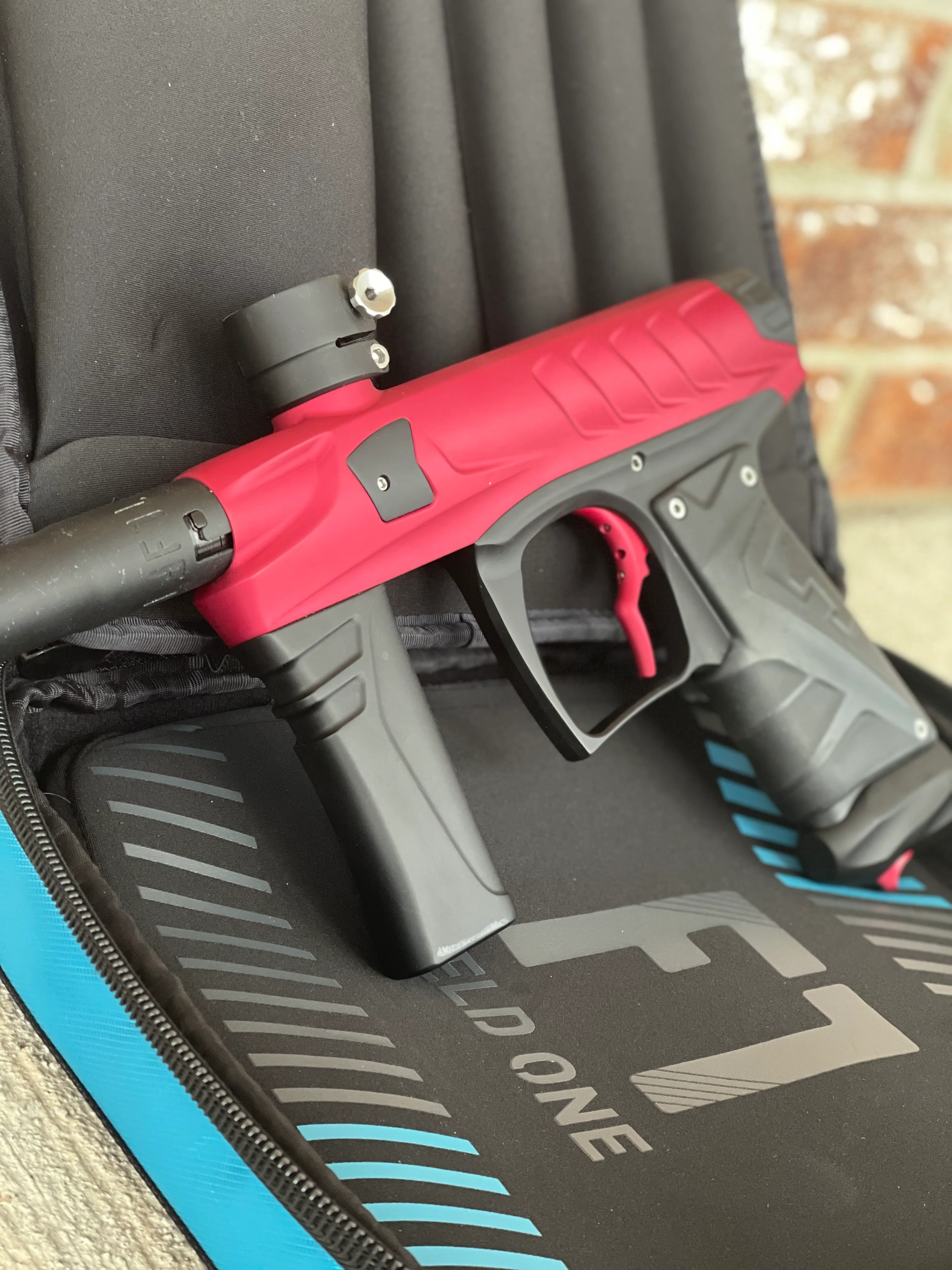Used Field One Force Paintball Gun - Dust Red/Black - Image 4