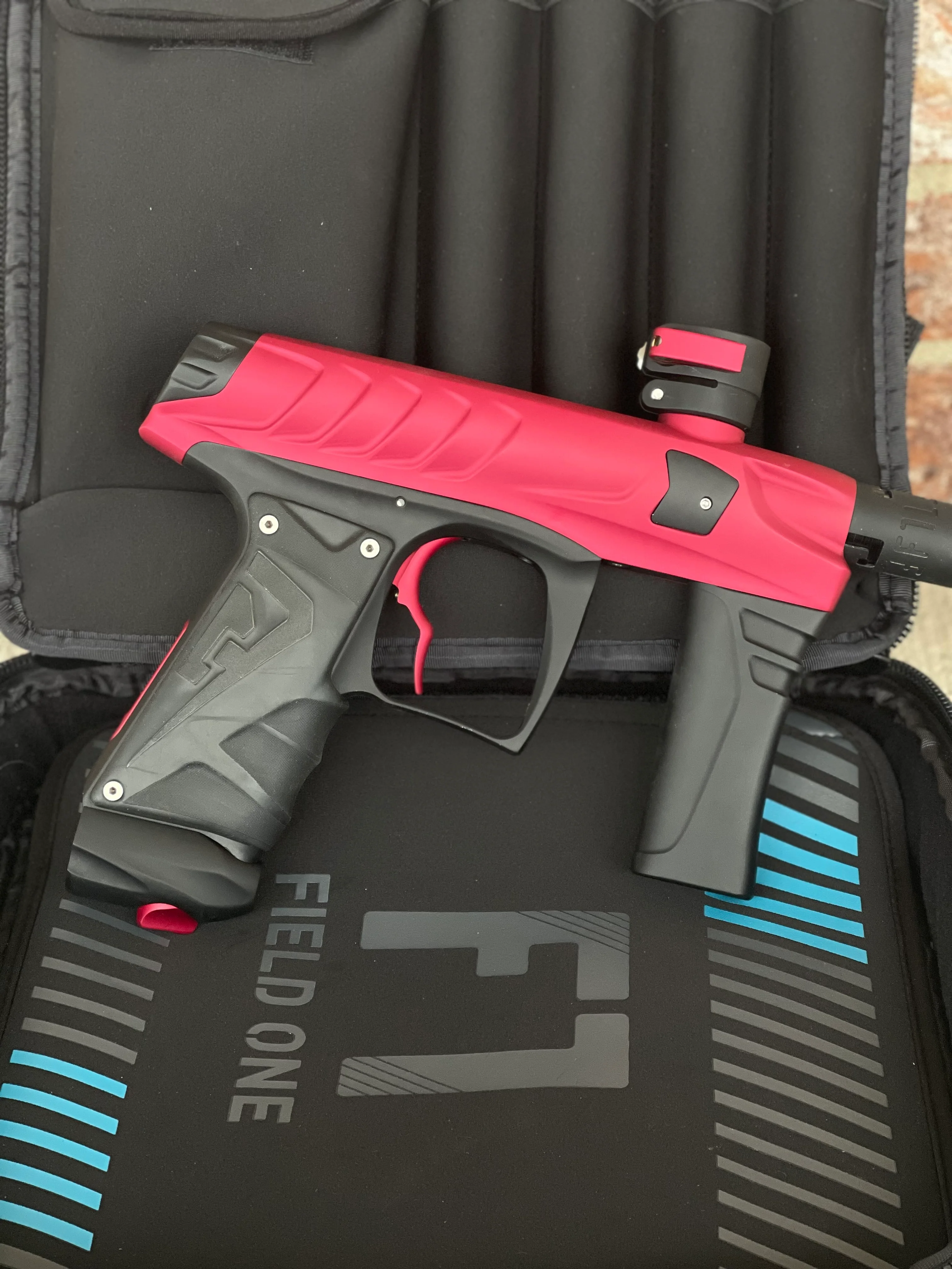 Used Field One Force Paintball Gun - Dust Red/Black - Image 5