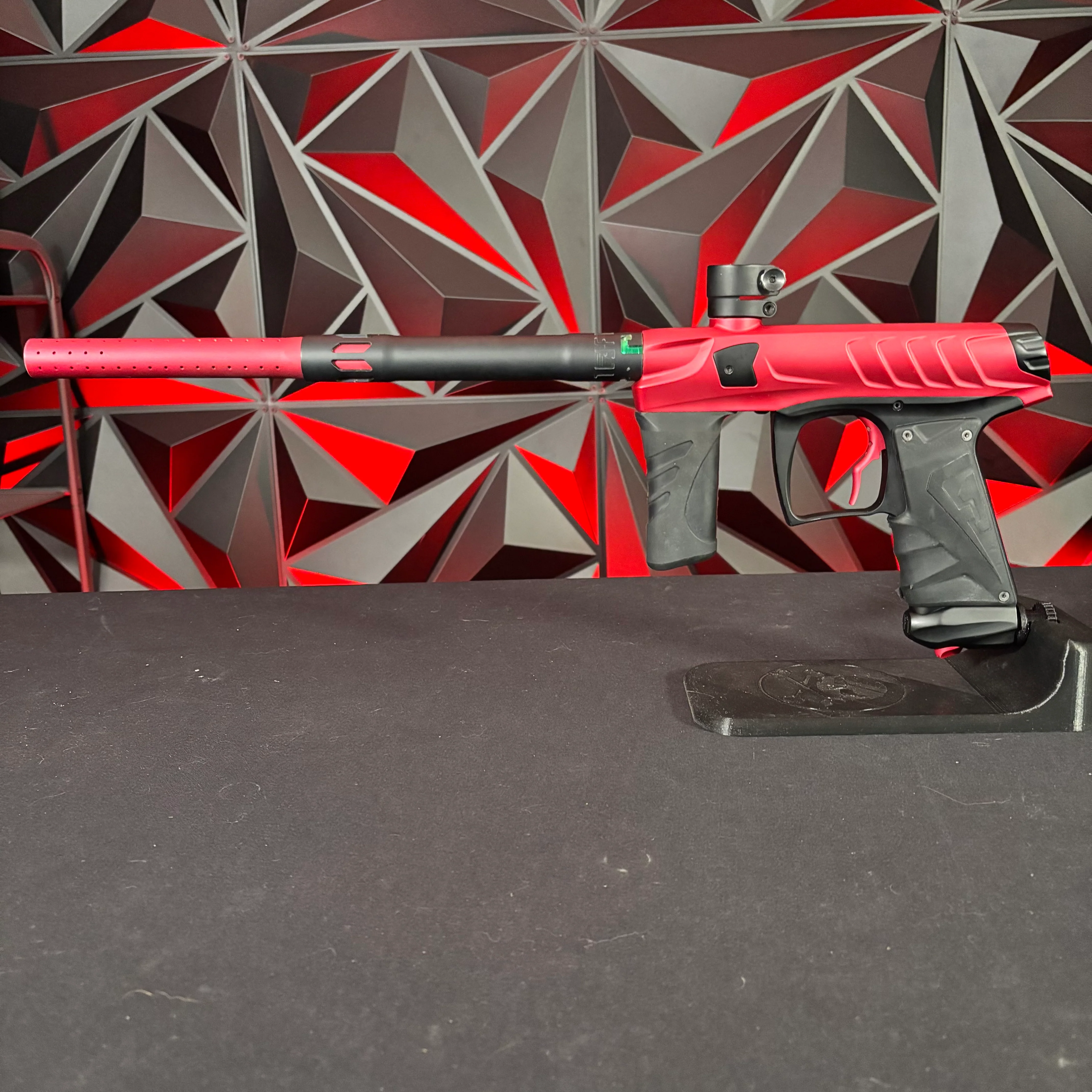 Used Field One Force Paintball Gun - Dust Red/Black w/V2 Upgrades *Except V2 Pillow Tip*, Uzaraski Grip, Stock Grip, Deuce Trigger, S Trigger, & 2 Lipo Batteries - Image 7