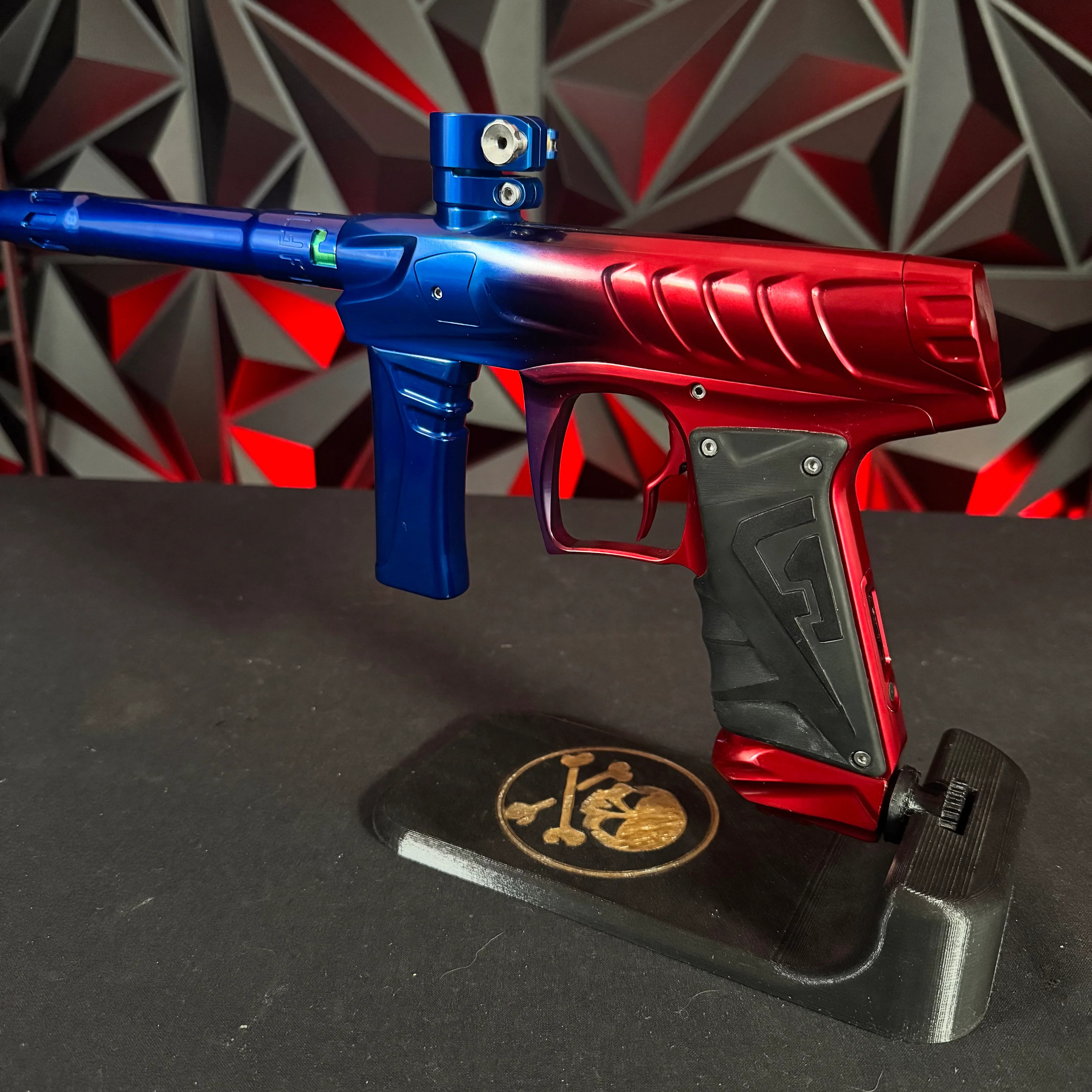 Used Field One Force Paintball Gun - Red/Blue Polished Fade w/ V2 upgrades - Image 3