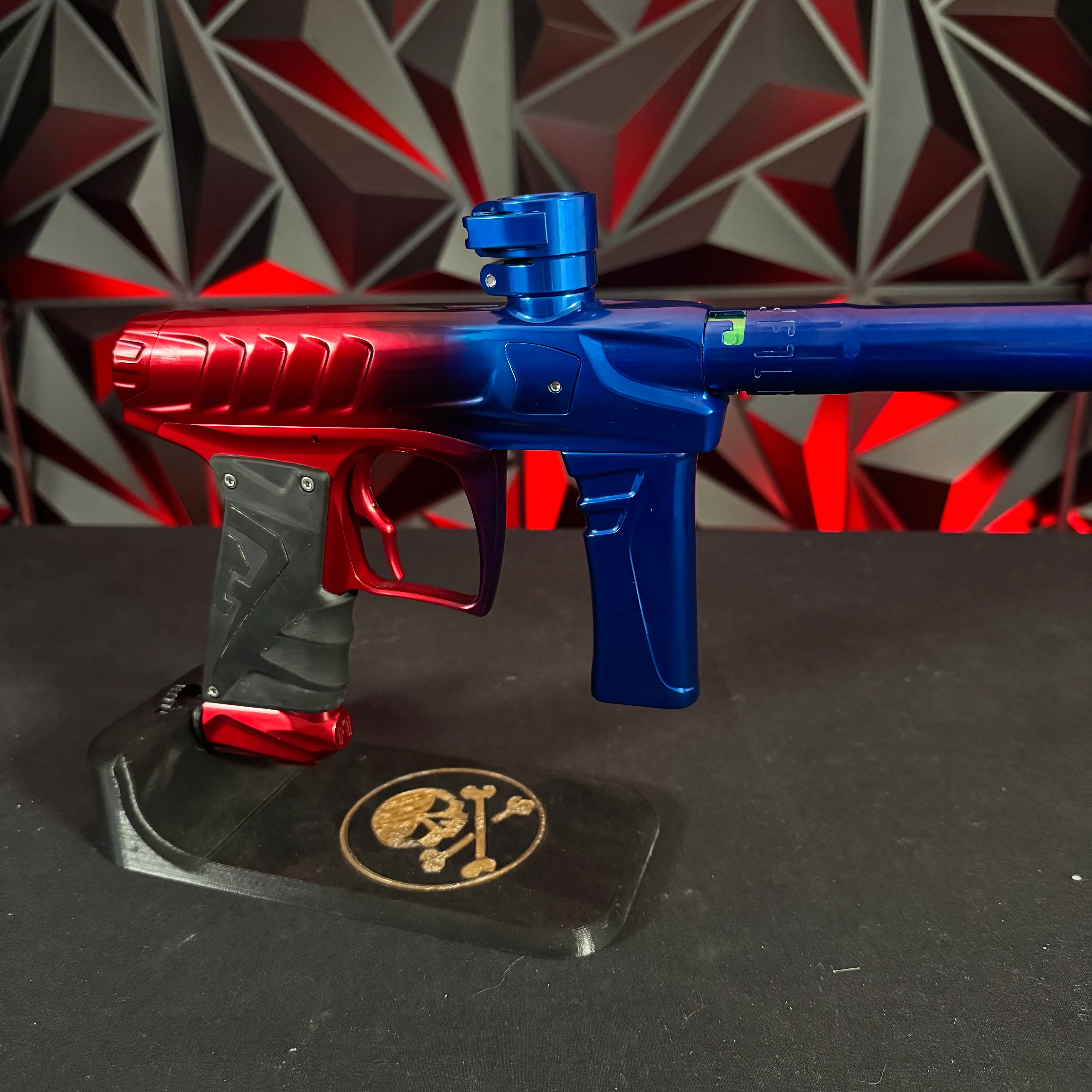 Used Field One Force Paintball Gun - Red/Blue Polished Fade w/ V2 upgrades - Image 4