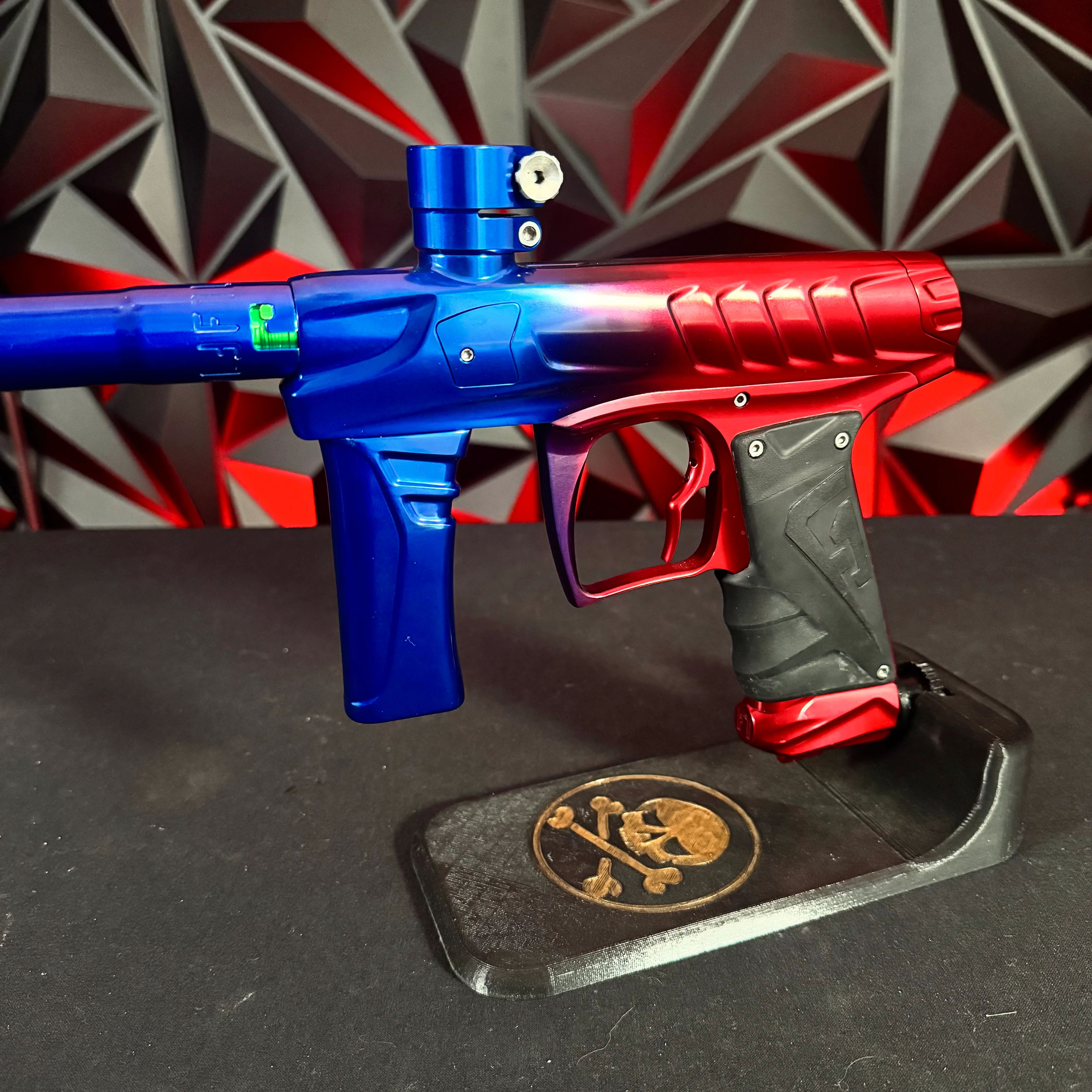 Used Field One Force Paintball Gun - Red/Blue Polished Fade w/ V2 upgrades - Image 5