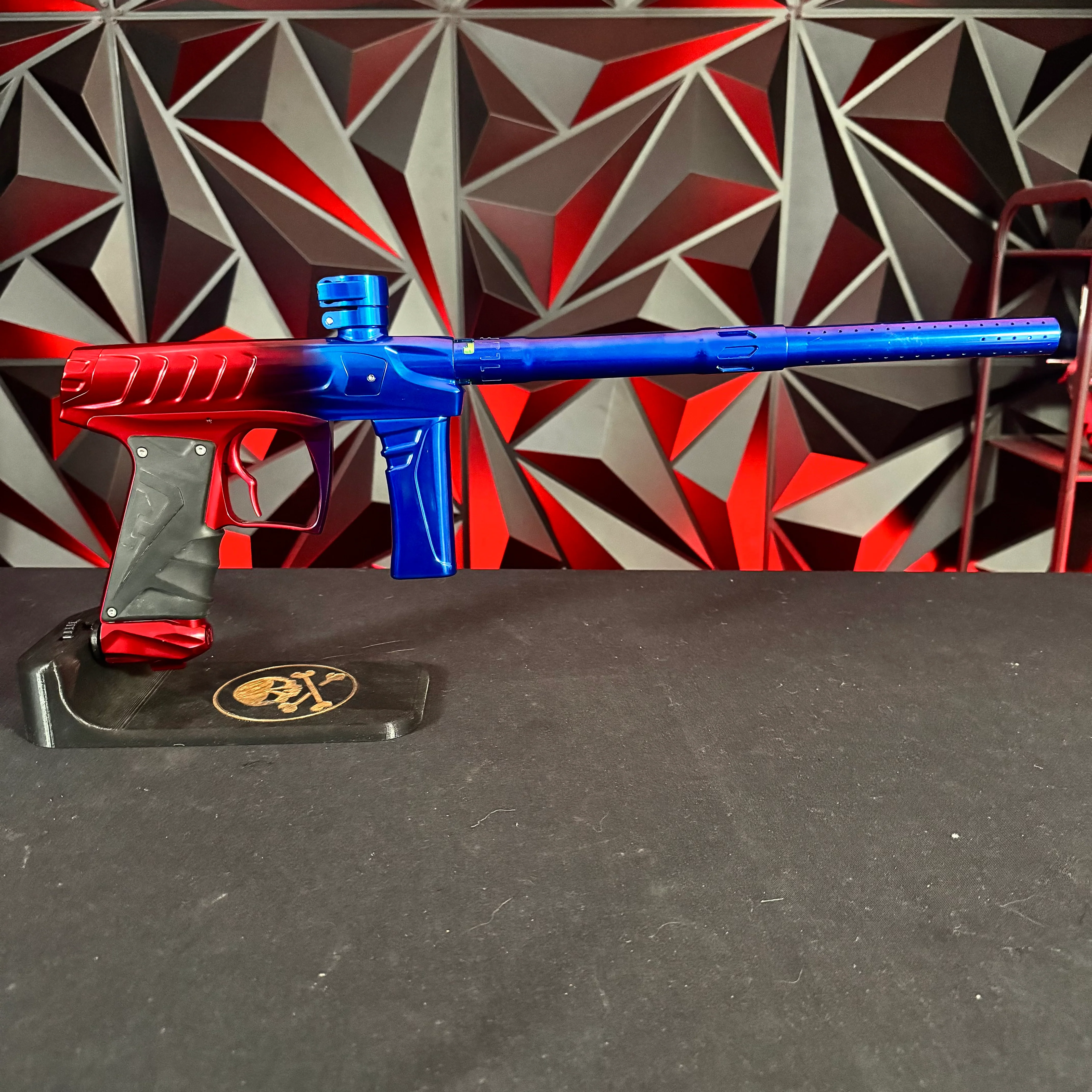Used Field One Force Paintball Gun - Red/Blue Polished Fade w/ V2 upgrades - Image 6