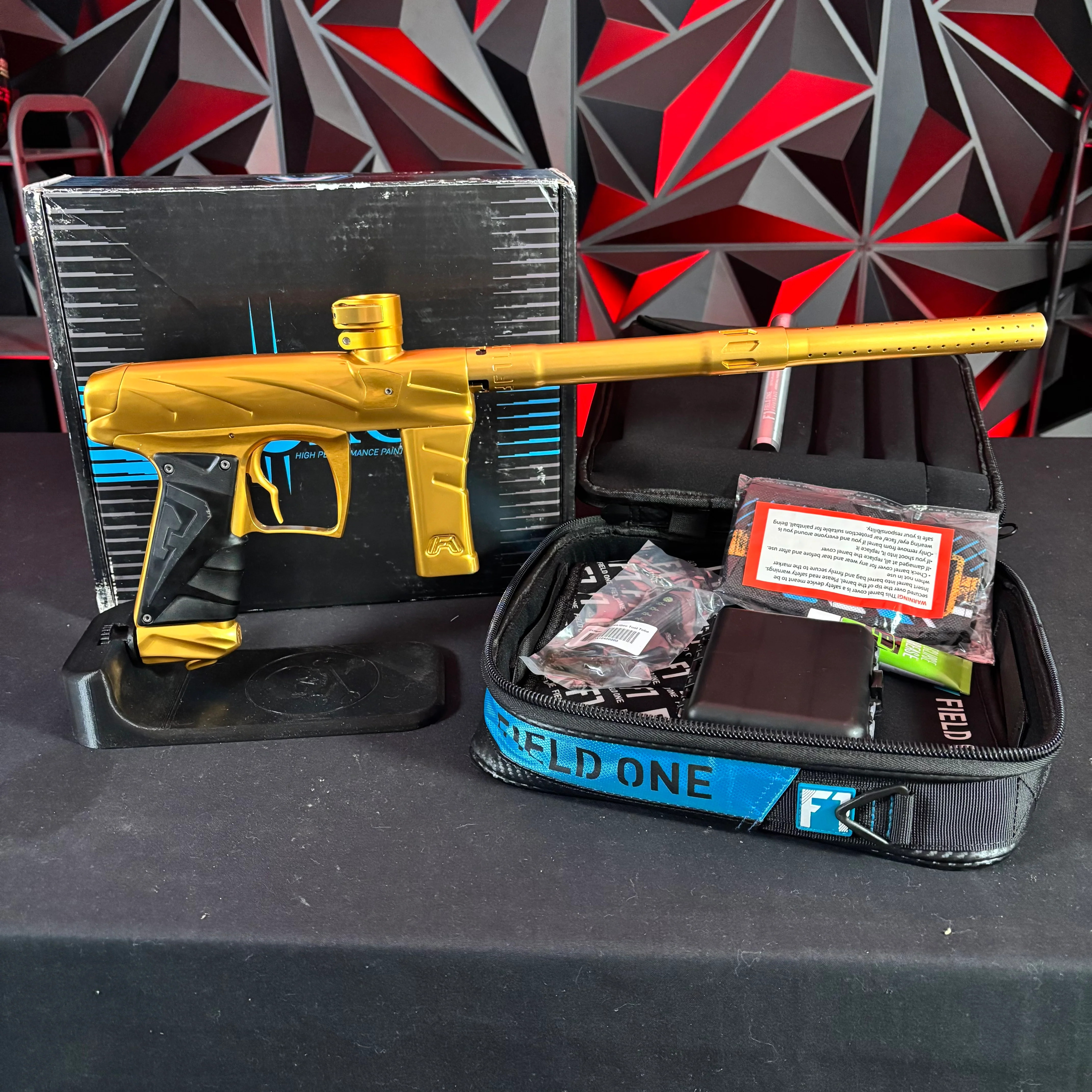 Used Field One Force V2 Paintball Gun - Polished Gold