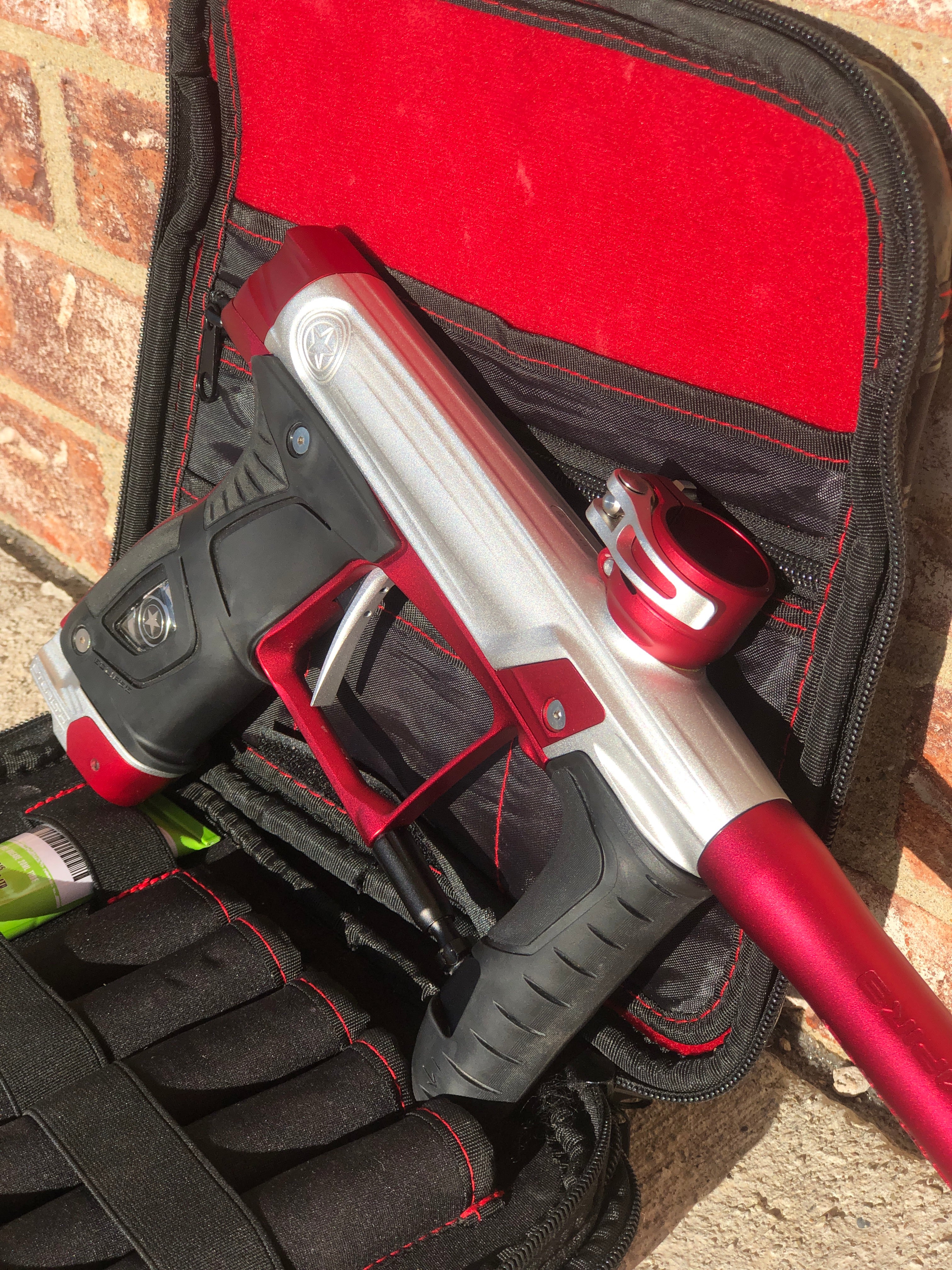 Used GI Sports Stealth Paintball Marker- Silver/Red - Image 2