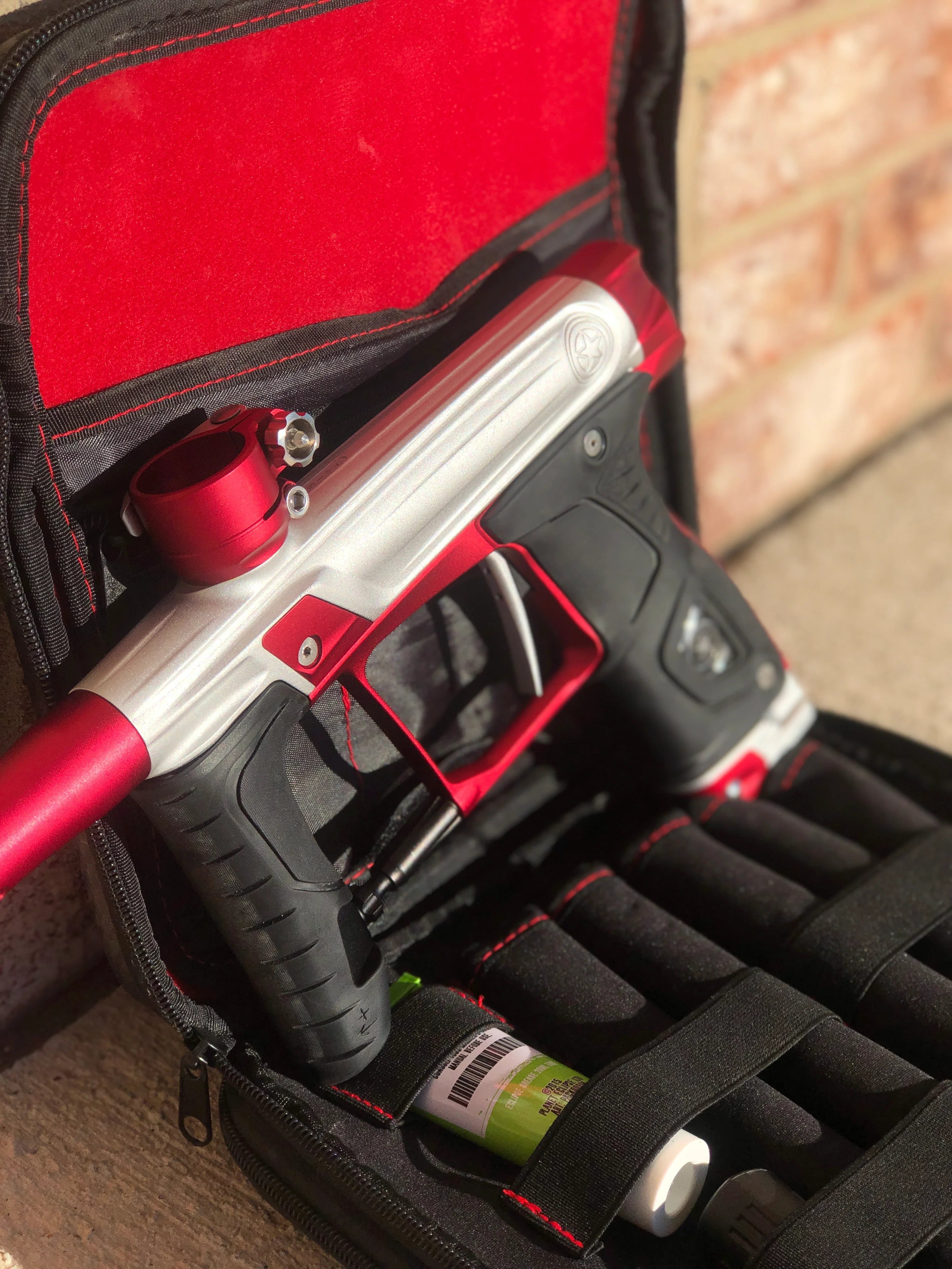 Used GI Sports Stealth Paintball Marker- Silver/Red - Image 4