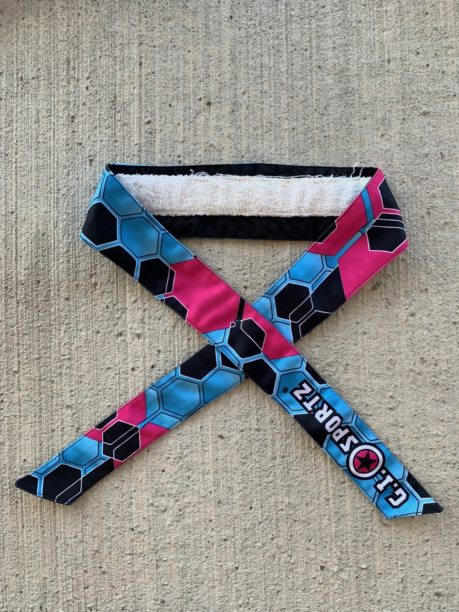 Used GI Sportz Headband - Teal/Pink Pattern - Image 2