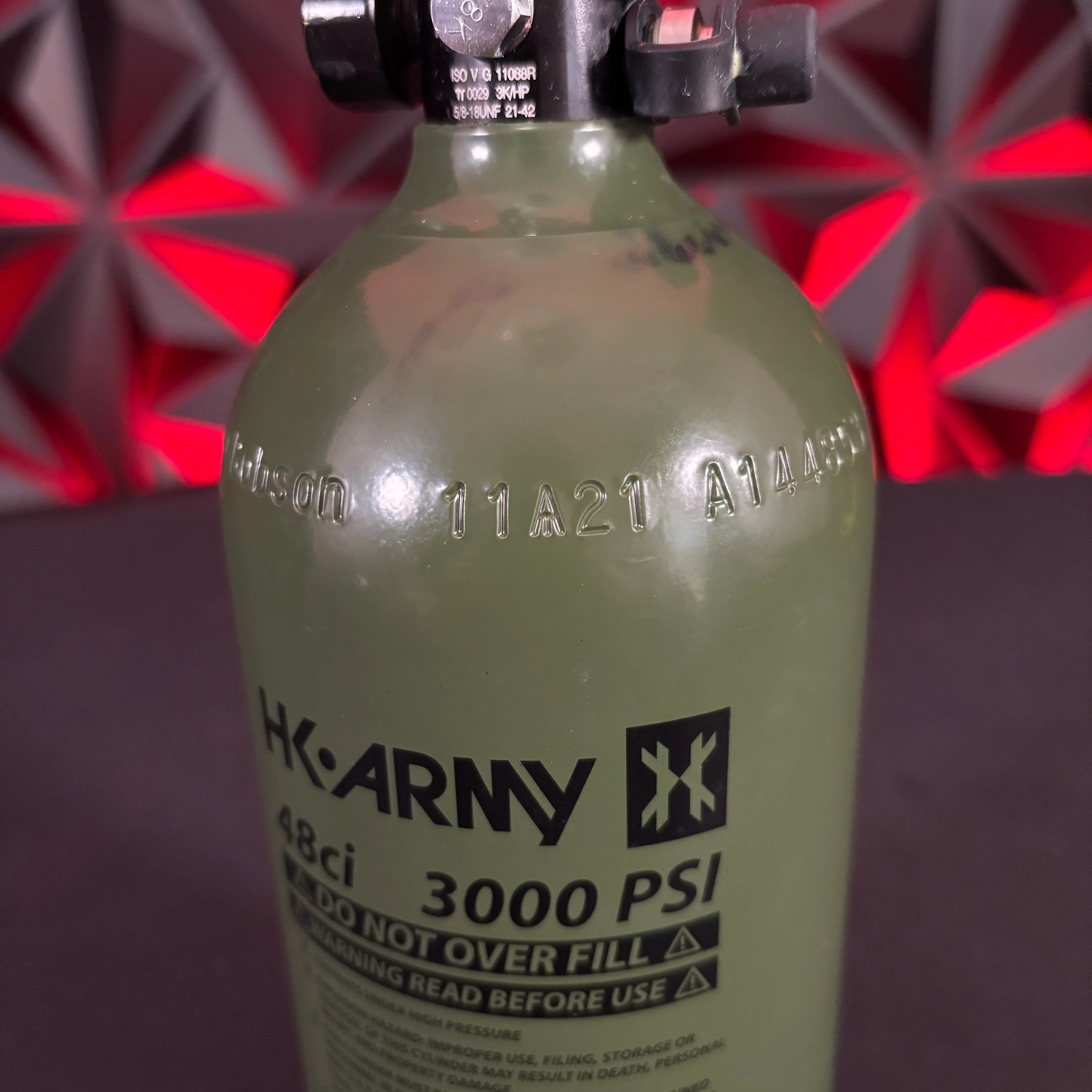 Used HK Army 48/3000 Paintball Tank - Image 2