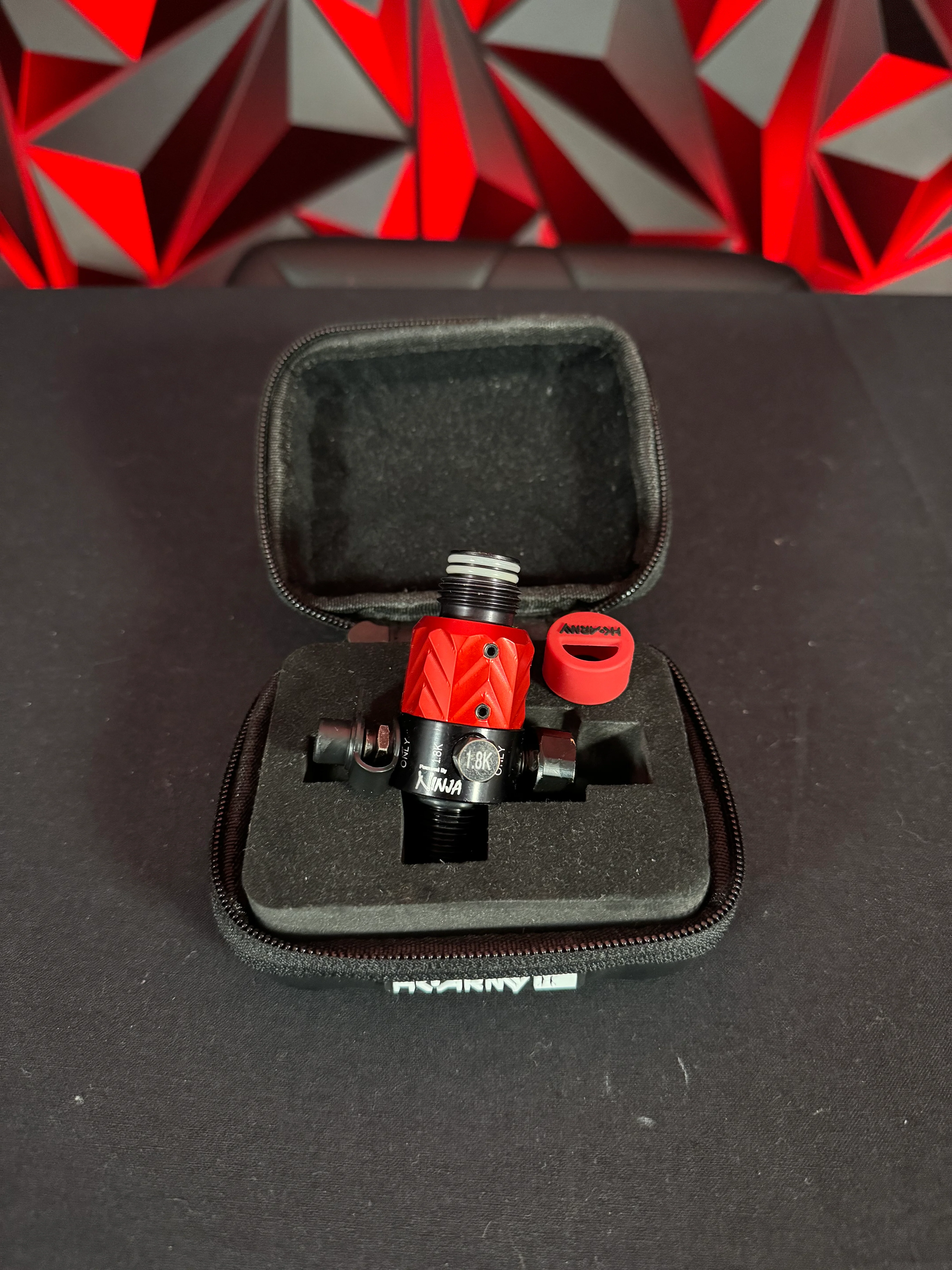 Used HK Army Aerolite Elite Pro Fossil Regulator - Red w/ HK Army Reg Case - Image 4