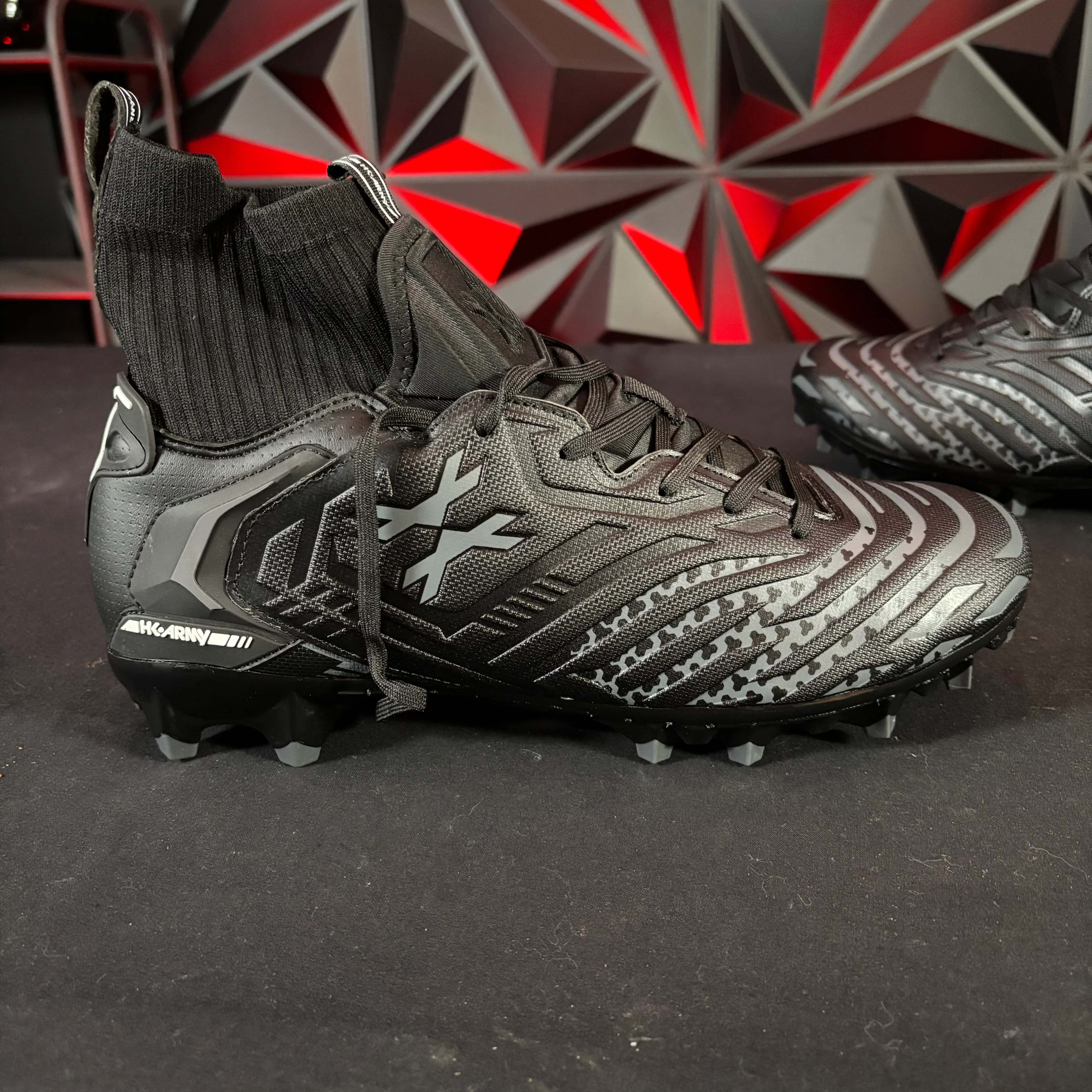 Used HK Army Diggerz Paintball Cleats - Black/Grey - Size 12 - Image 4