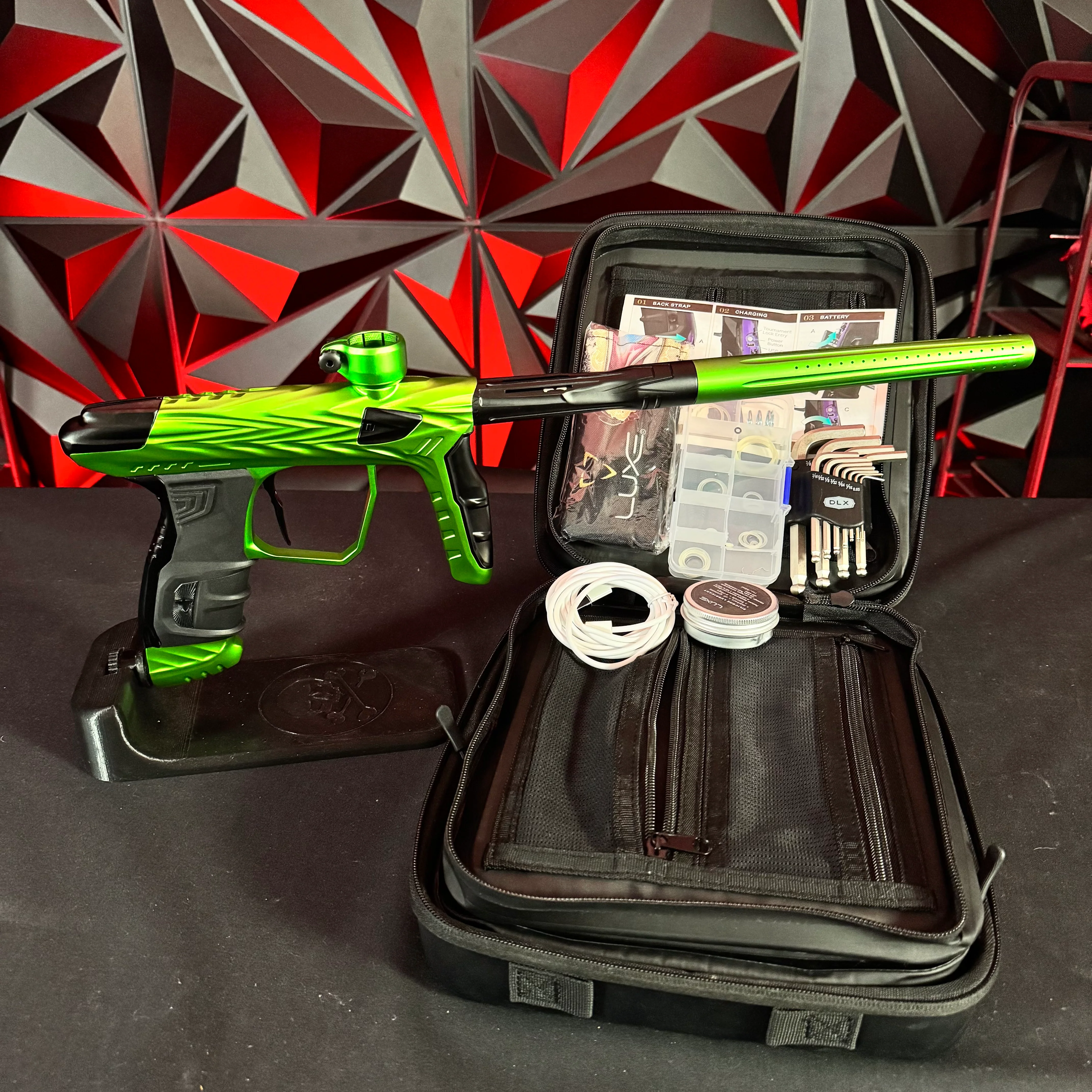 Used/HK Army DLX Luxe IDOL Paintball Gun - Dust Neon Green/Black w/Method Bolt