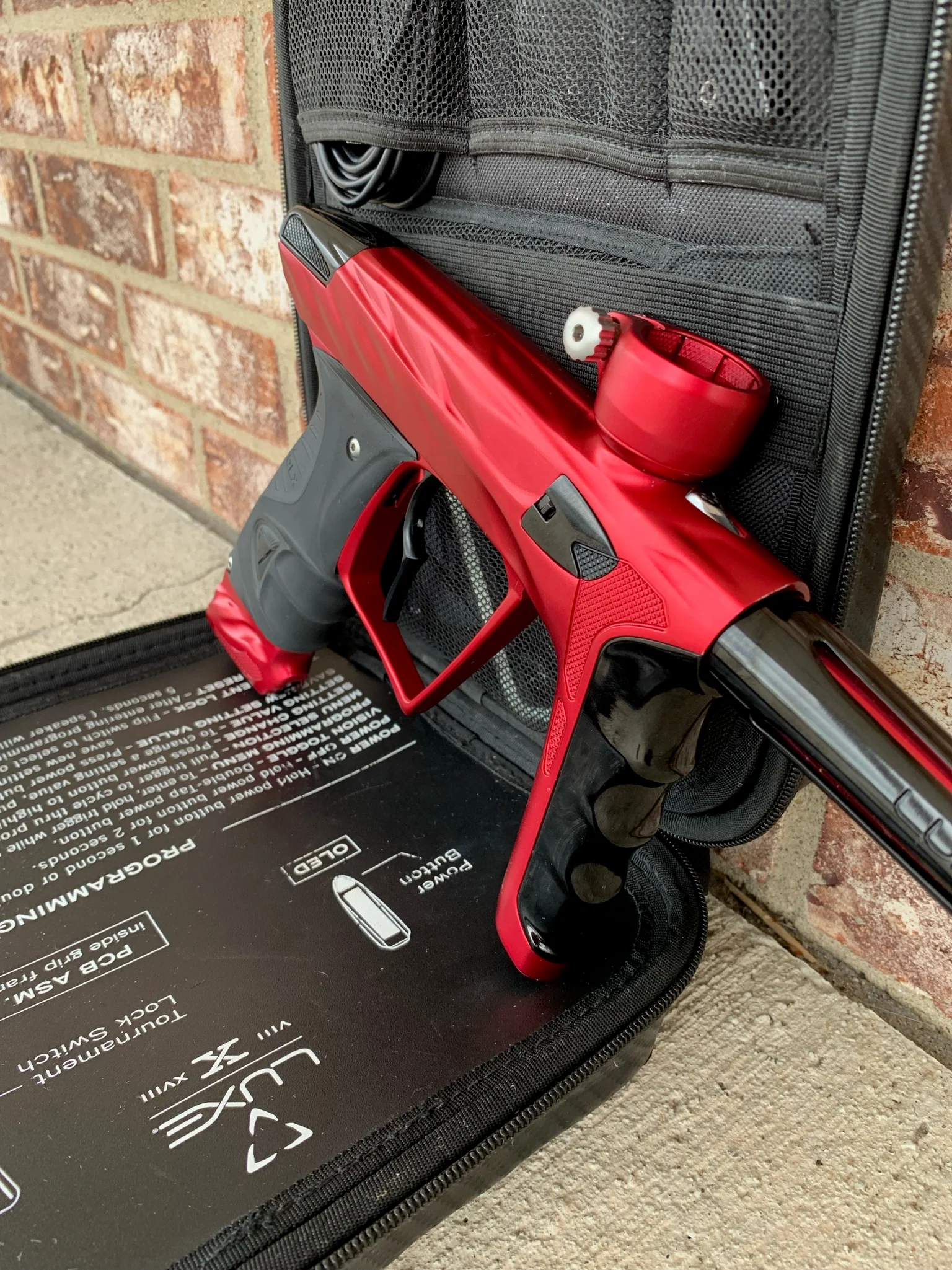 Used HK Army DLX Luxe X A51 Paintball Gun - Dust Red / Polished Black - Image 2