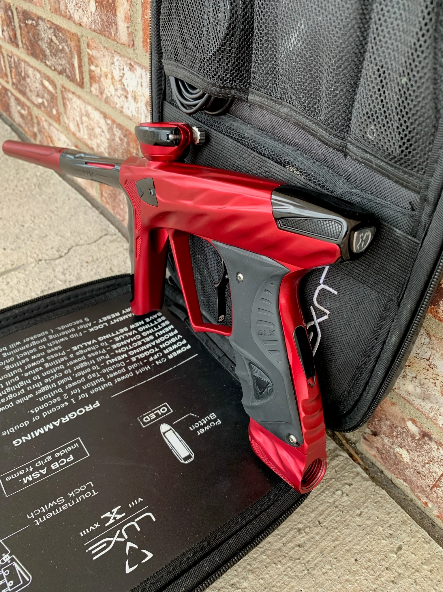 Used HK Army DLX Luxe X A51 Paintball Gun - Dust Red / Polished Black - Image 3