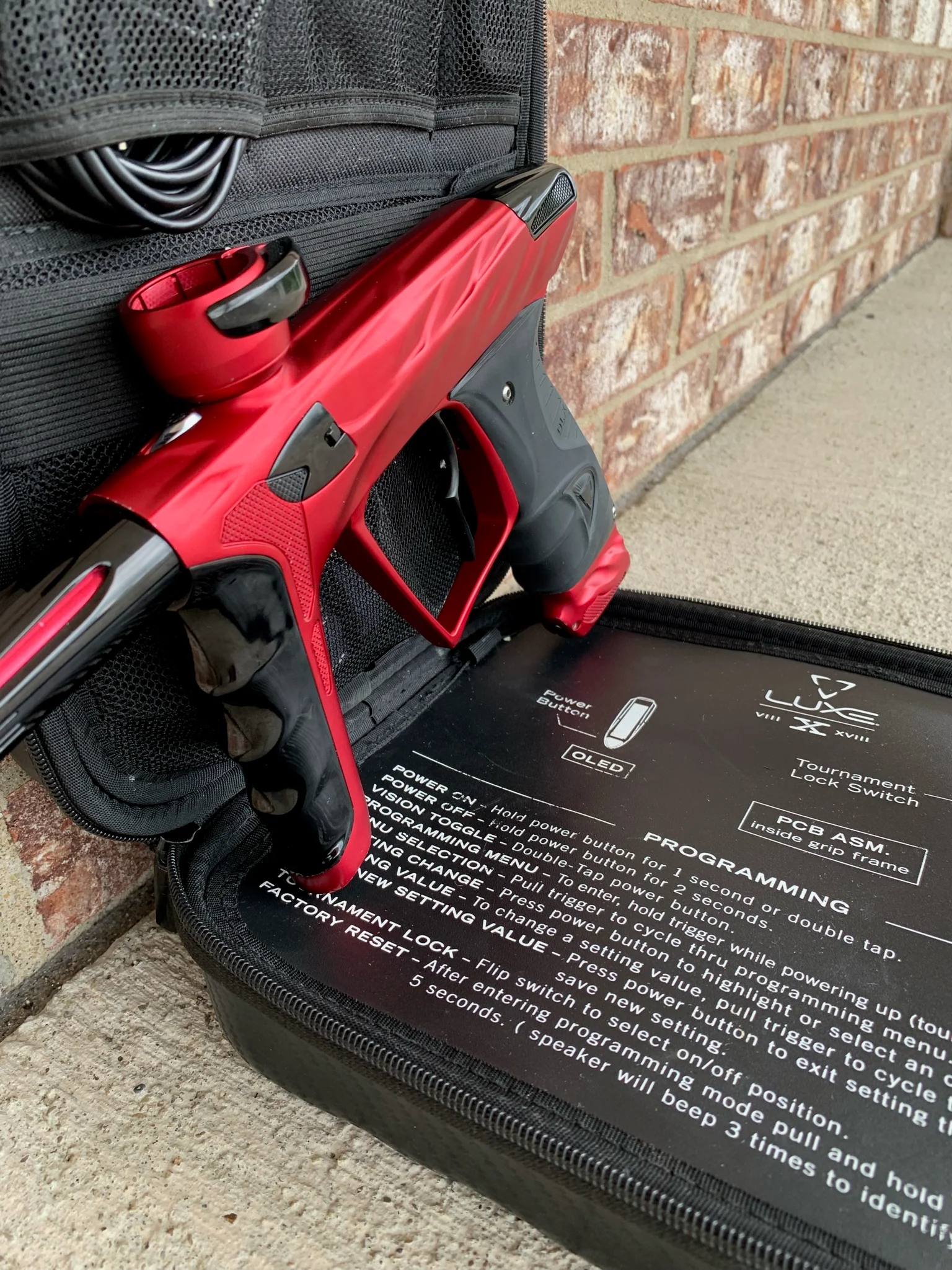 Used HK Army DLX Luxe X A51 Paintball Gun - Dust Red / Polished Black - Image 4