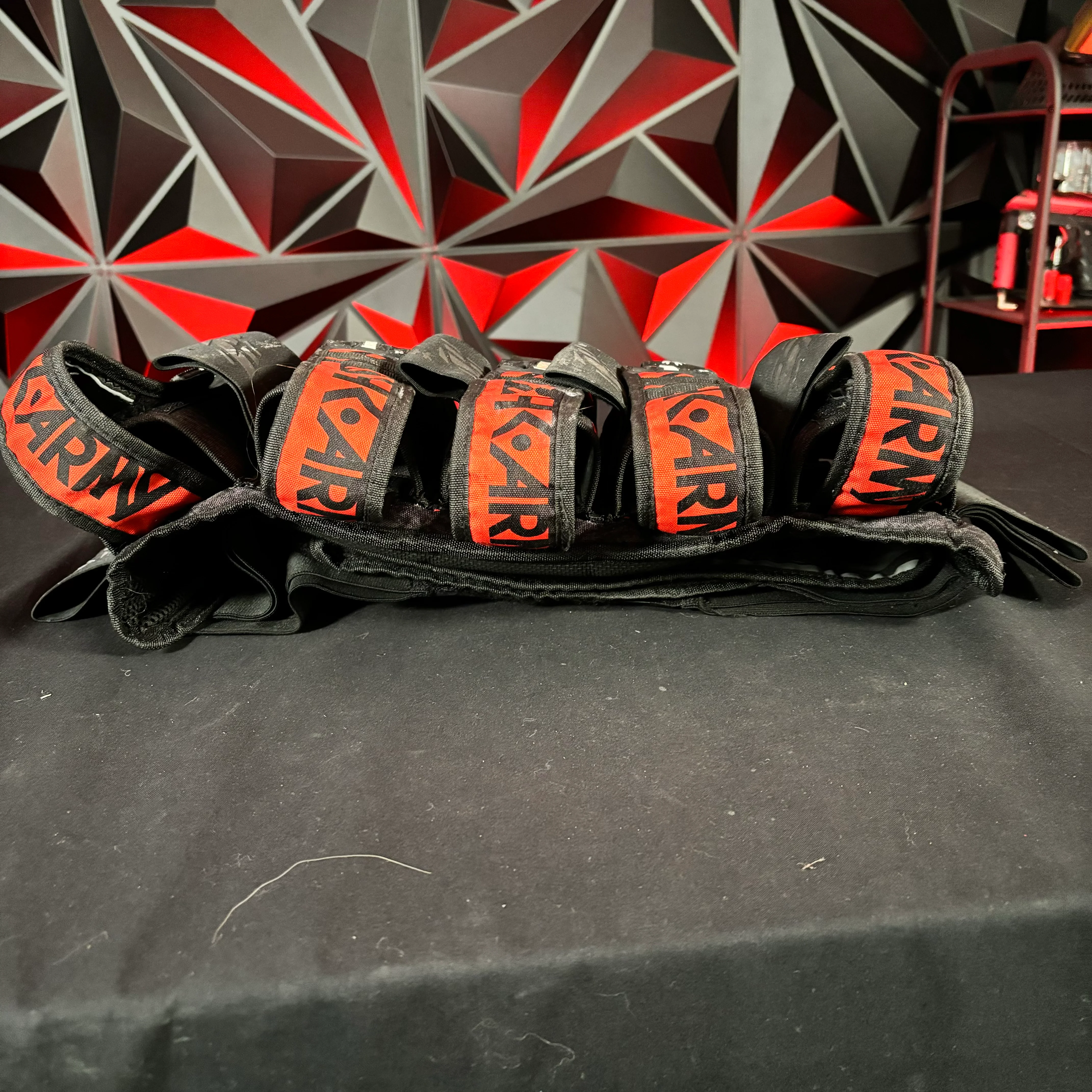 Used HK Army Eject 5+8 Paintball Harness - Red/Black - Image 3