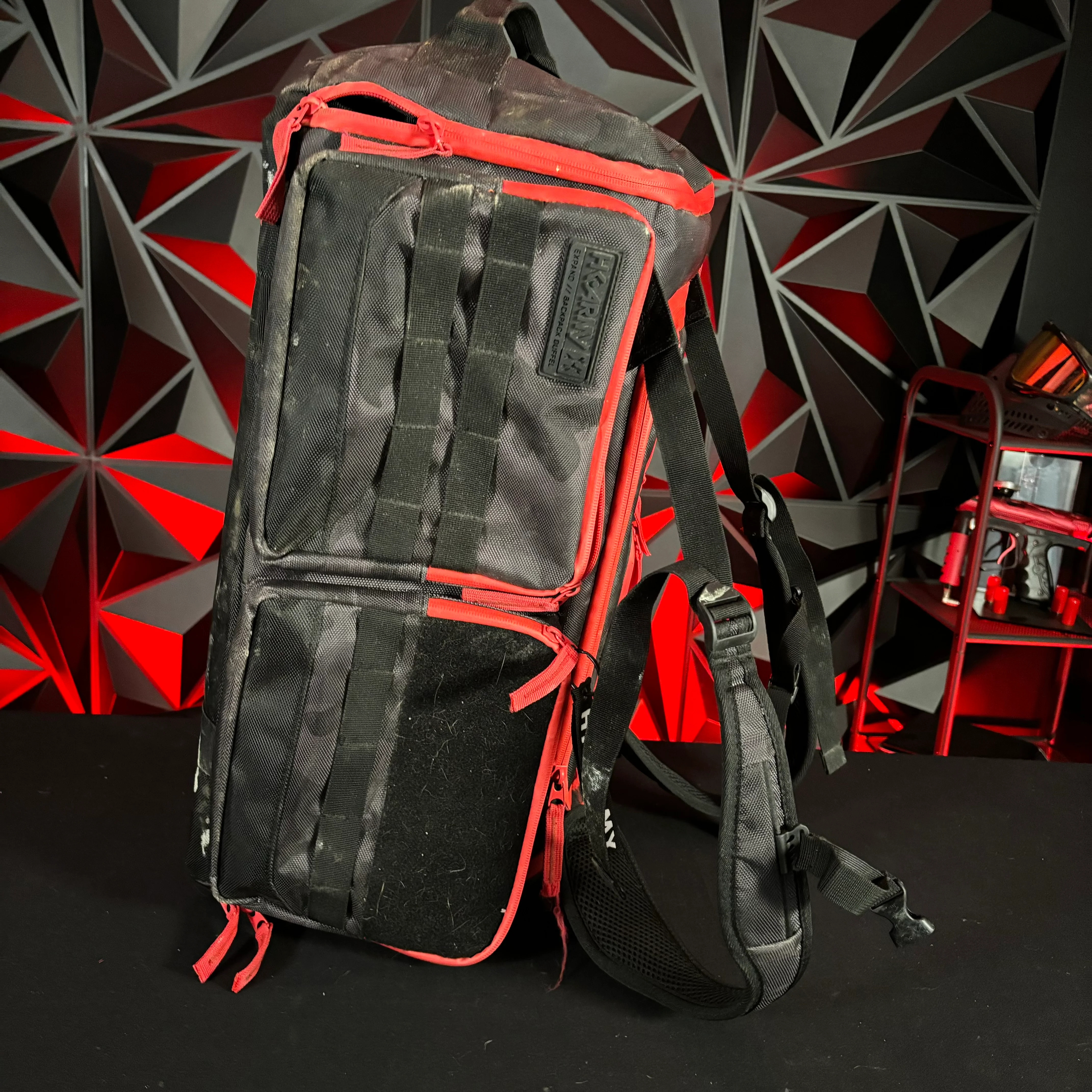 Used HK Army Expand Paintball Gear Bag 35L - Black/Red - Image 4